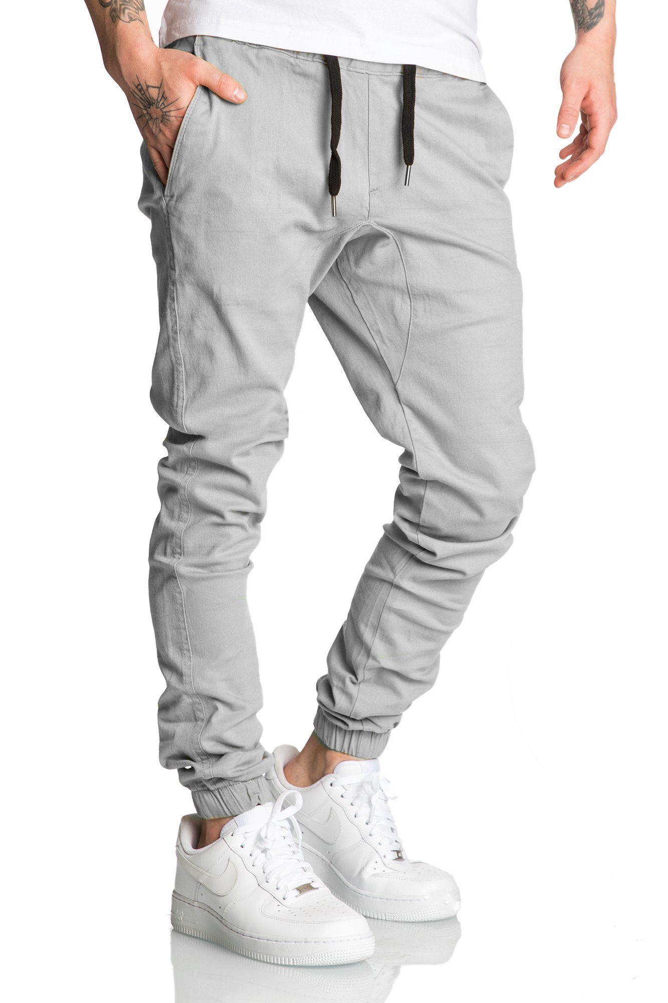 REPUBLIX Chinohose RICK Herren Basic Jogger Hose Chino mit Kontrast