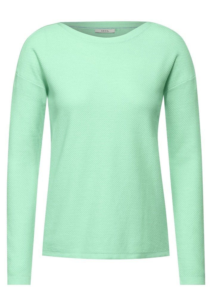 Cecil Strickpullover Cecil Pullover mit Struktur in Fun Green