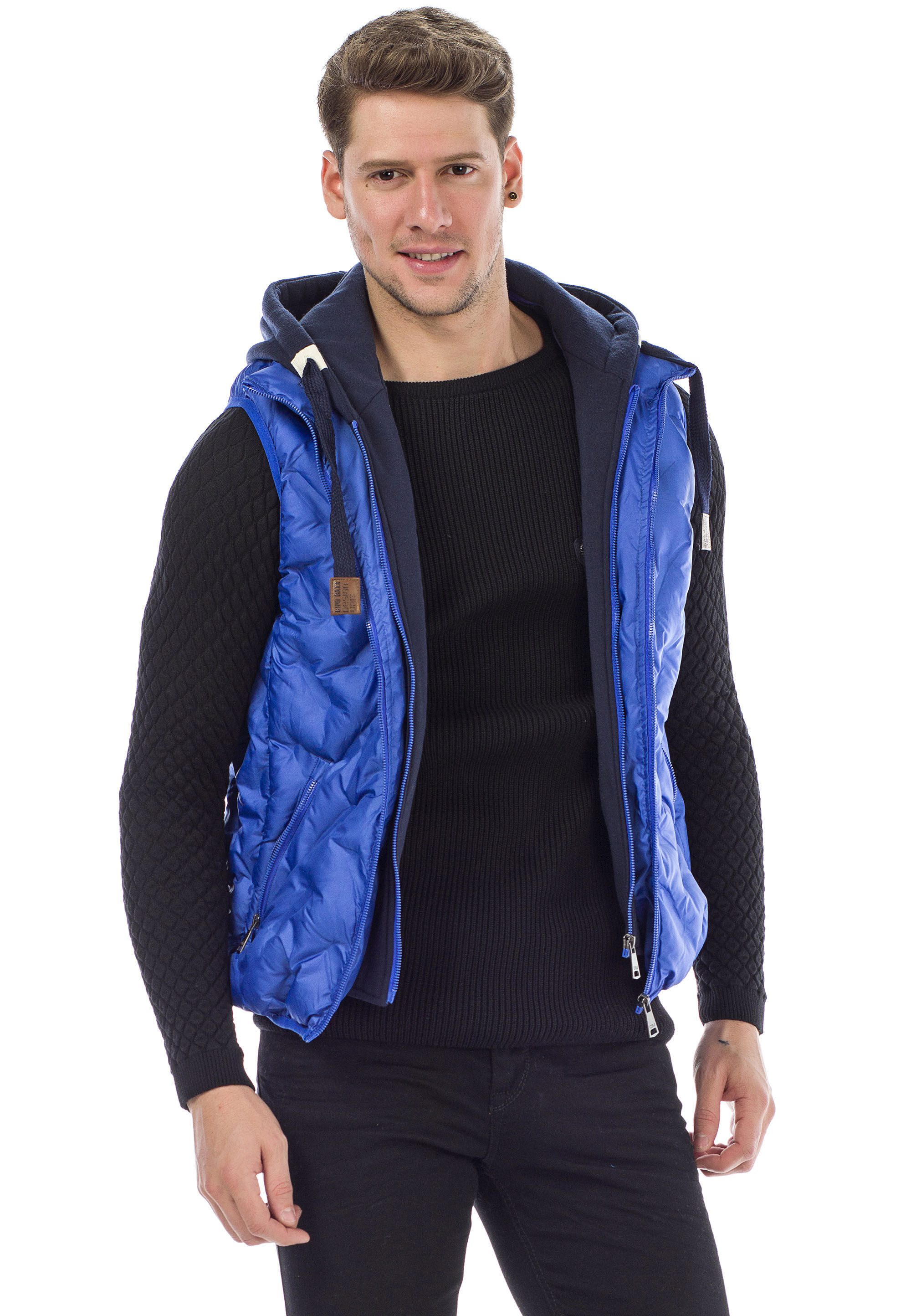 Cipo & Baxx Steppweste Weste (1-tlg) mit Sweatkapuze, CM-151 – Bild 5 von 5