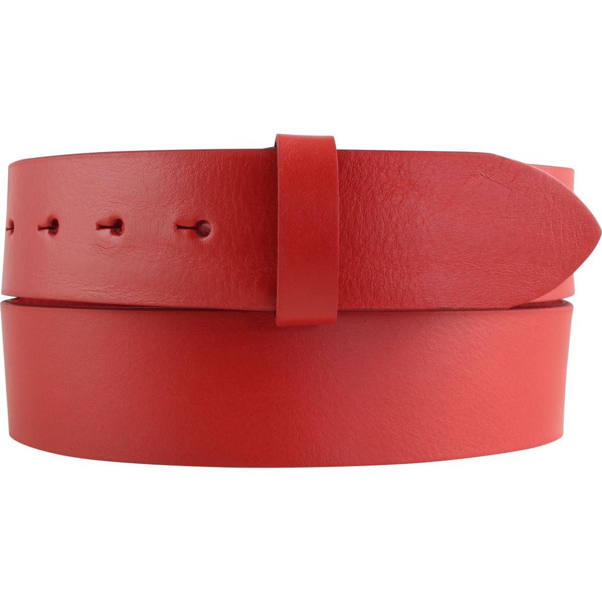 Ledergürtel Wechselgürtel aus Vollrindleder mit Druckknöpfen 4 cm - Druckknopf-Gür