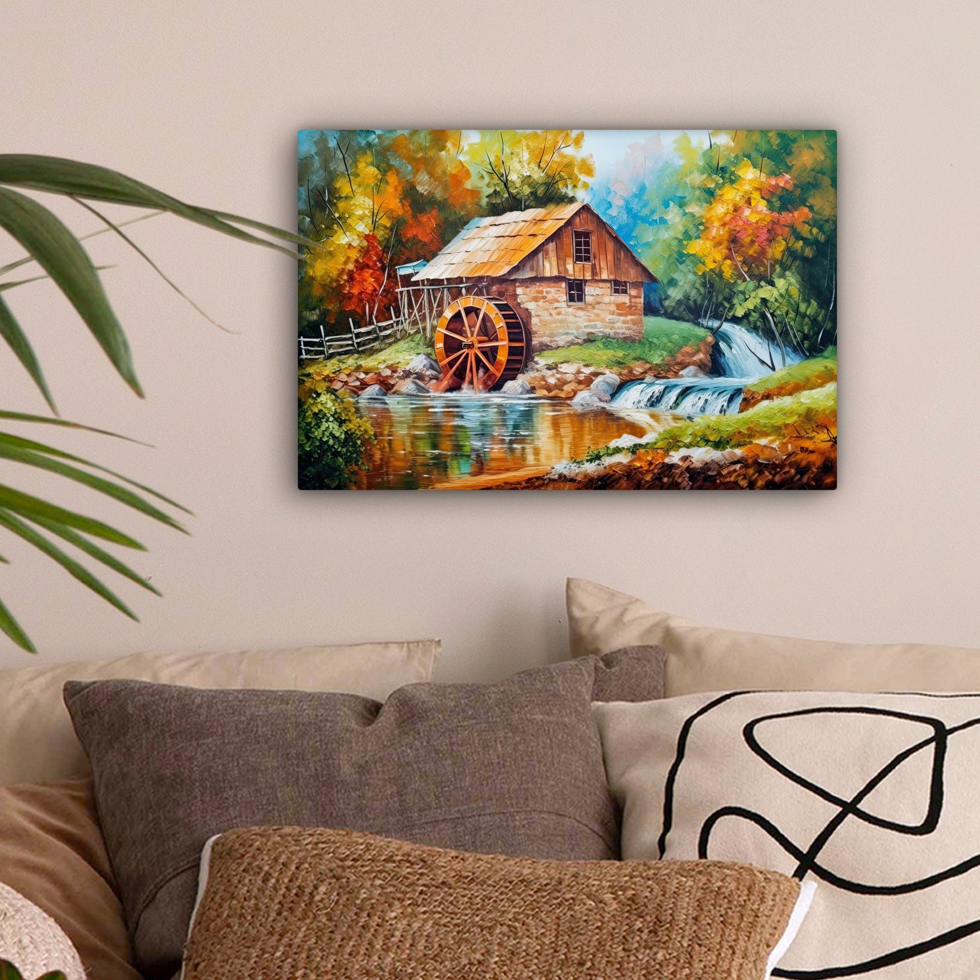 OneMillionCanvasses® Leinwandbild Landschaft - Malerei - Zuhause - Kunst - günstig online kaufen