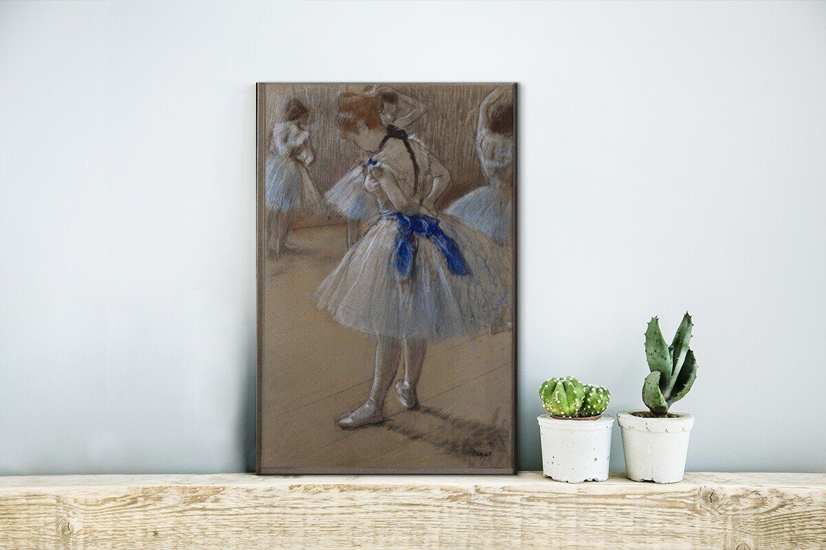 20x30 Gemälde, von - (1 St), Edgar Leinwandbild Gemälde OneMillionCanvasses® Leinwandbild fertig cm bespannt Tänzerin Zackenaufhänger, Degas, inkl.