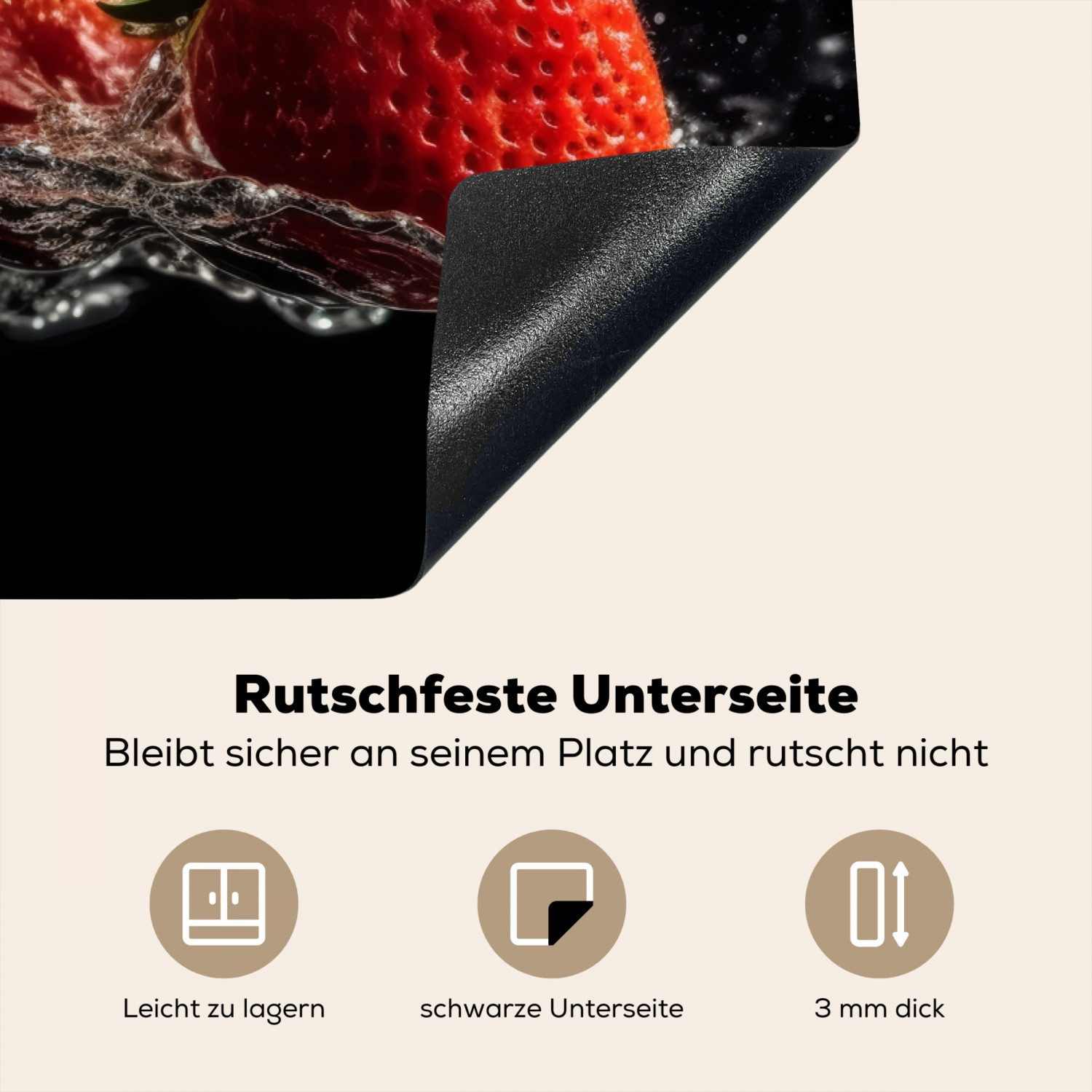 MuchoWow Platzset Splash - Obst und Gemüse, (6-St), Platzsets, Tischset, Abwaschbar, Tischsets, Platzdeckchen