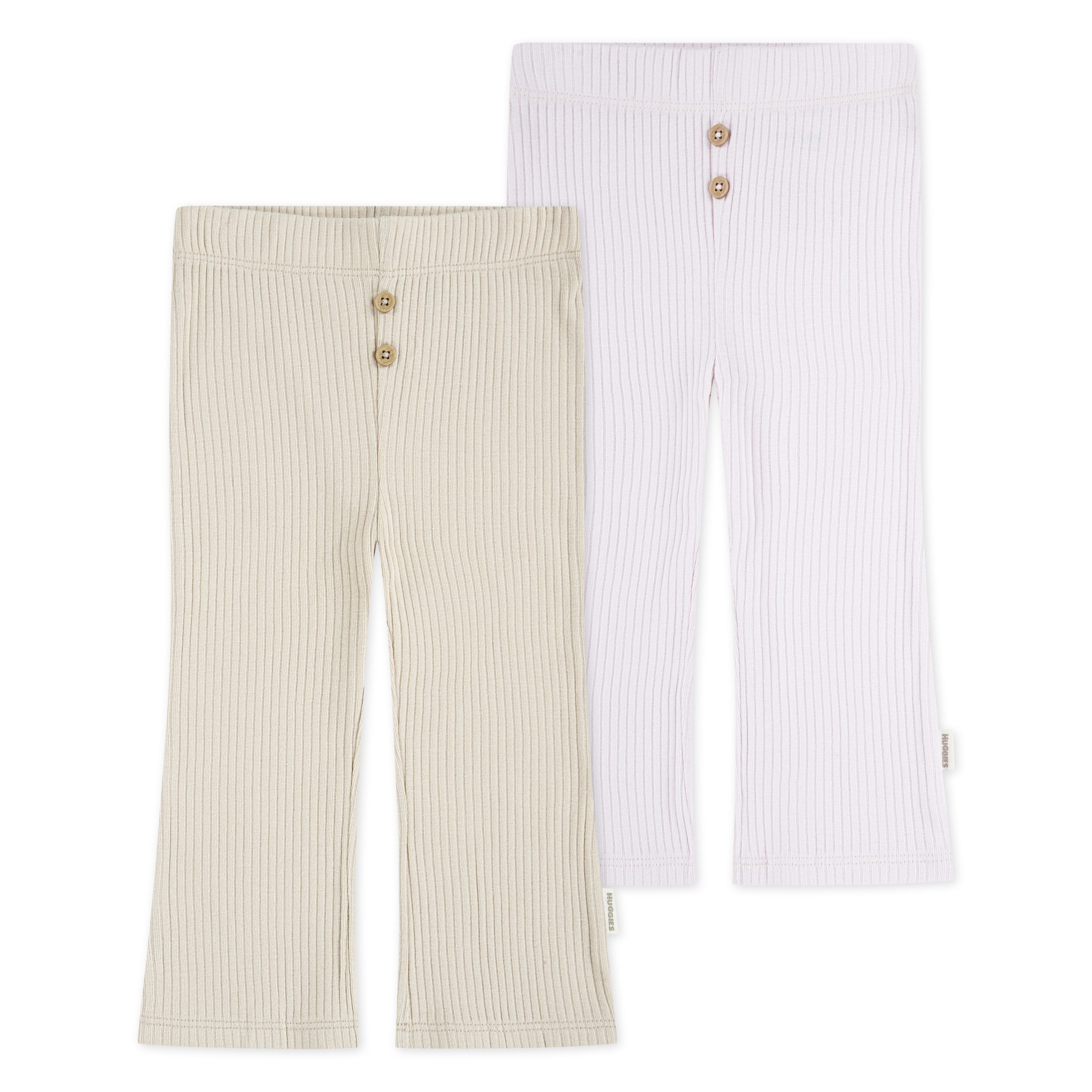 HUGGIES babywear Jerseyhose HUGG 2PK BOTTOMS (Packung, 2-tlg) in Rippstruktur