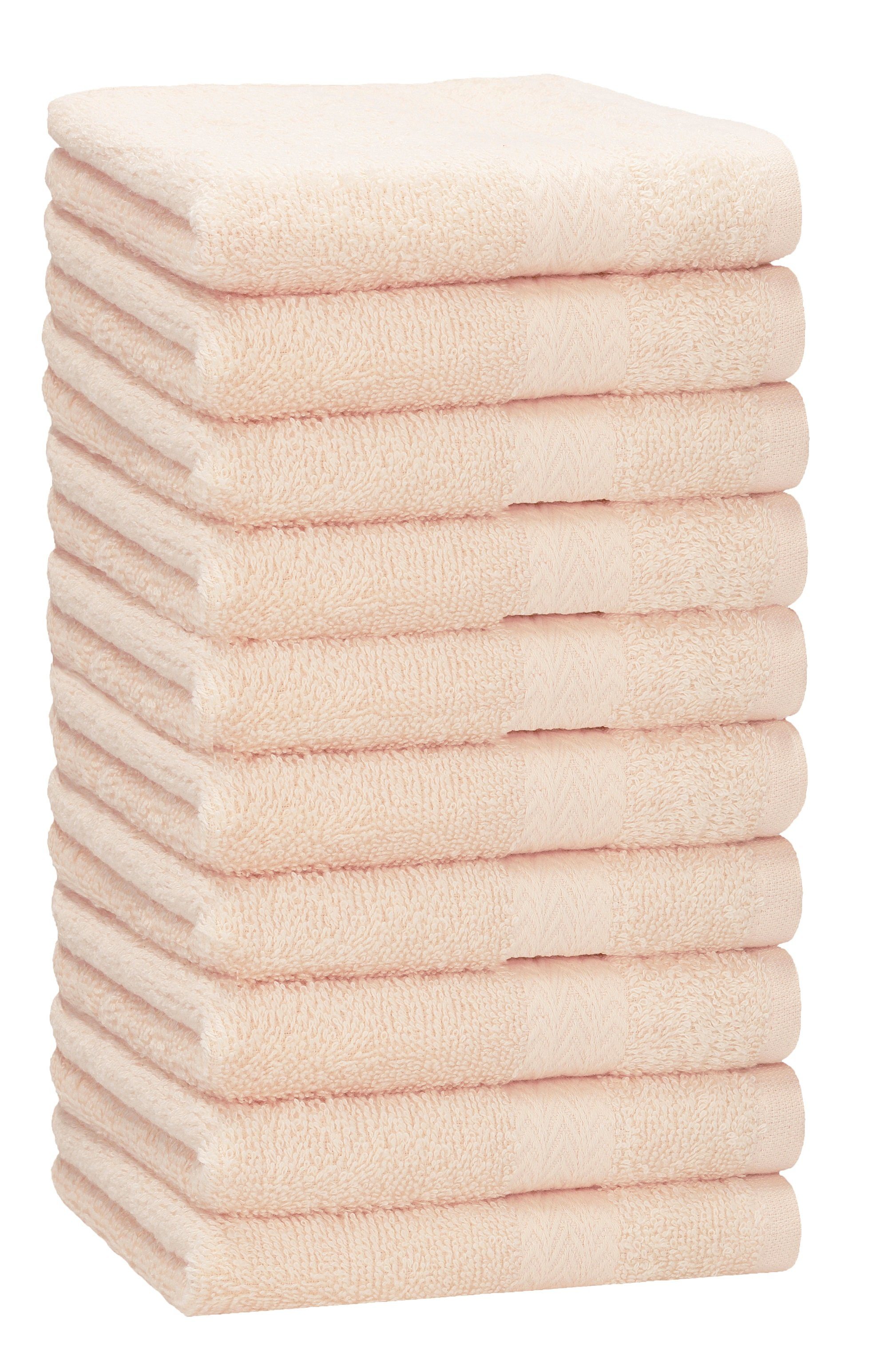 Betz Handtücher 10 Stück Handtücher Premium 50x100 cm Farbe beige, 100% Baumwolle