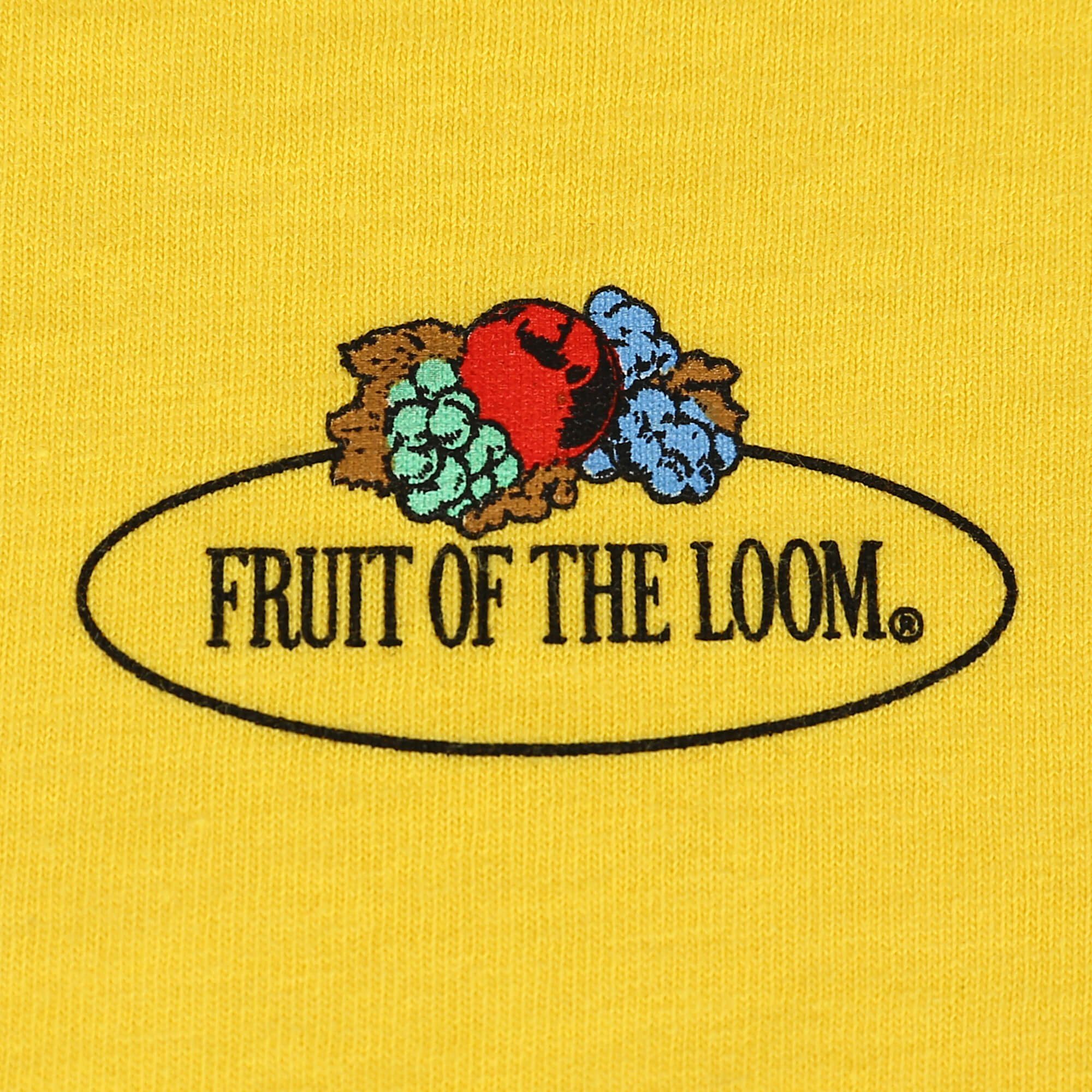 K2) Rundhalsshirt mit Gelb Damen Vintage-Logo T-Shirt the Fruit of (gelb Loom