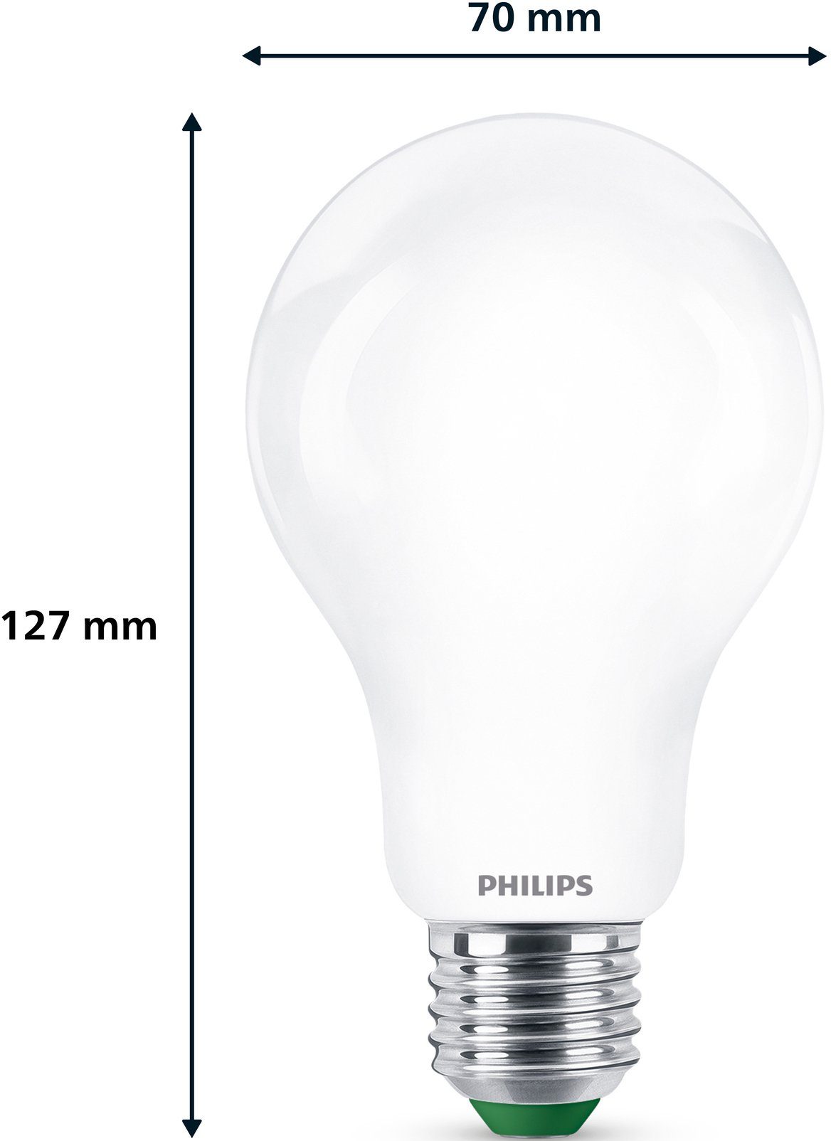 LED-Leuchtmittel E27, LED-A-Label matt 100W 1er Warmw Lampe P, Warmweiß Classic Philips E27
