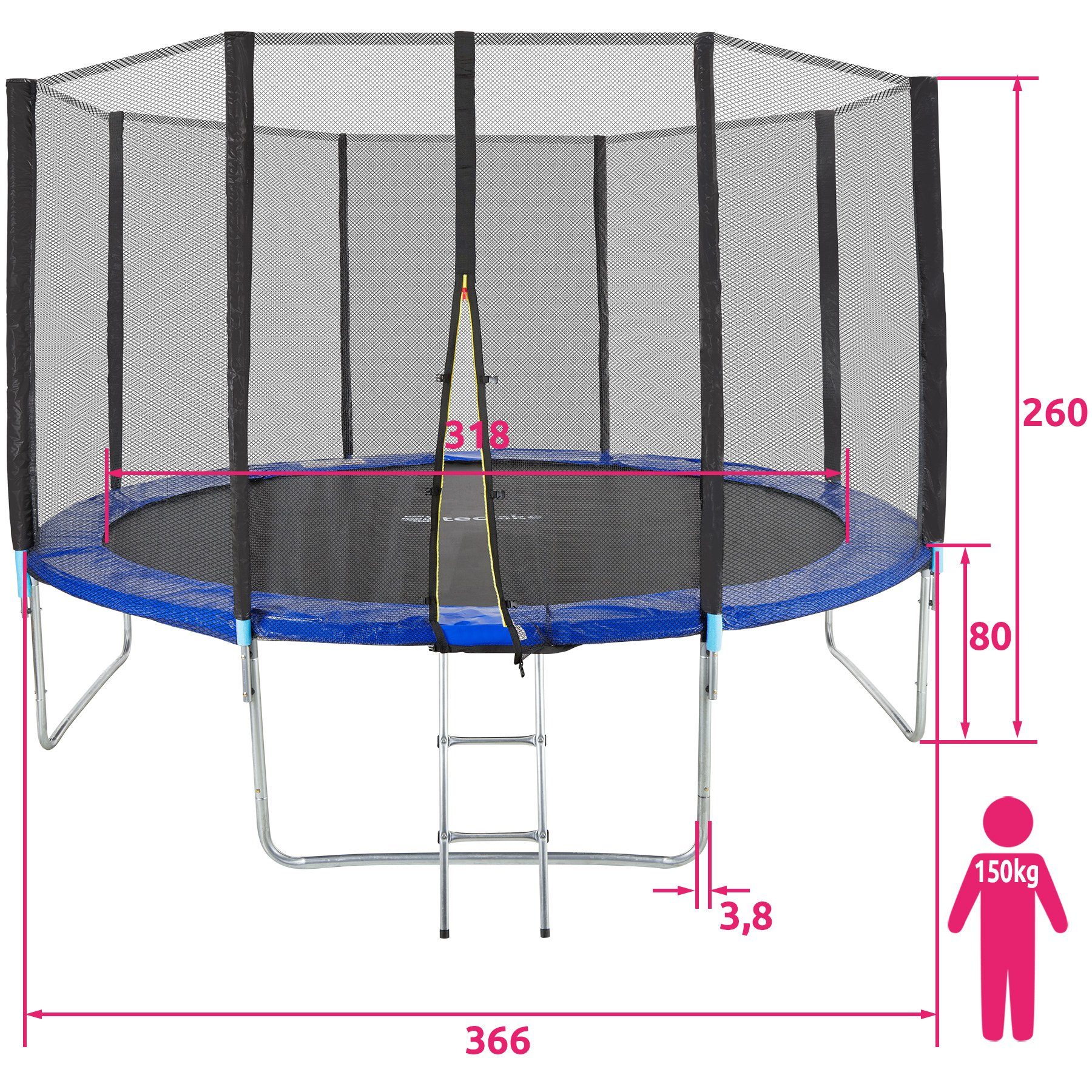 tectake Garfunky, (Komplettset) Gartentrampolin