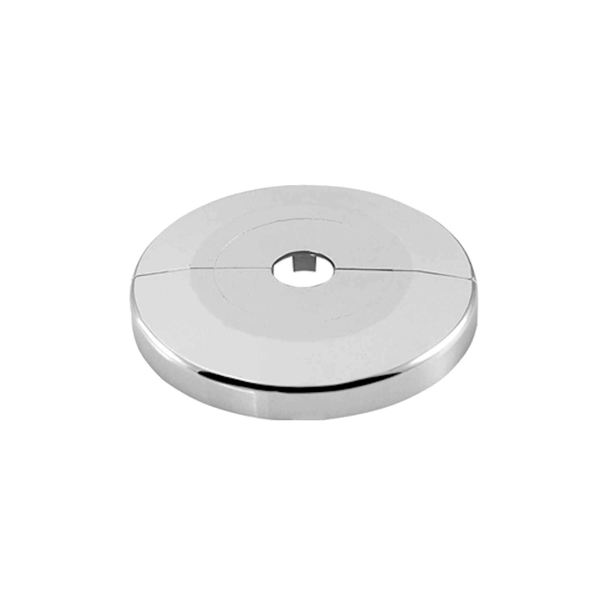 tecuro Badarmatur Scharnierrosette Ø 85 mm x Höhe 8 mm - Kunststoff ABS verchromt