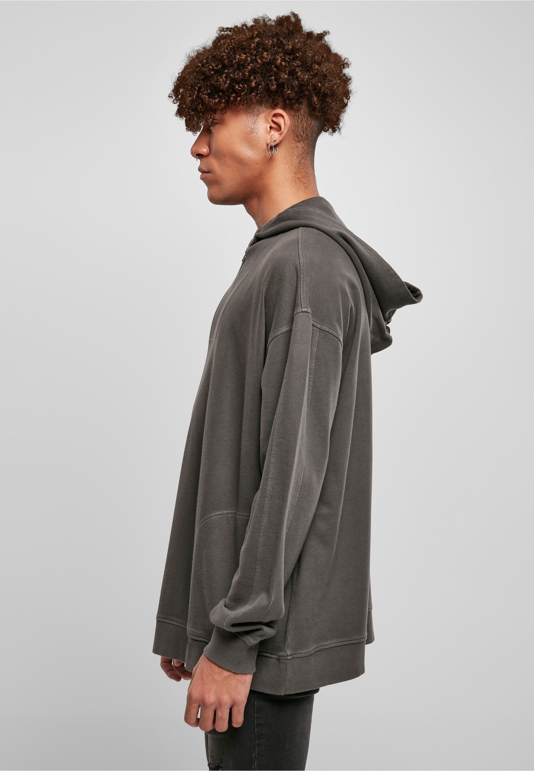 URBAN CLASSICS Rundhalspullover Urban Classics Herren Overdyed Camp Hoody (1-tlg)