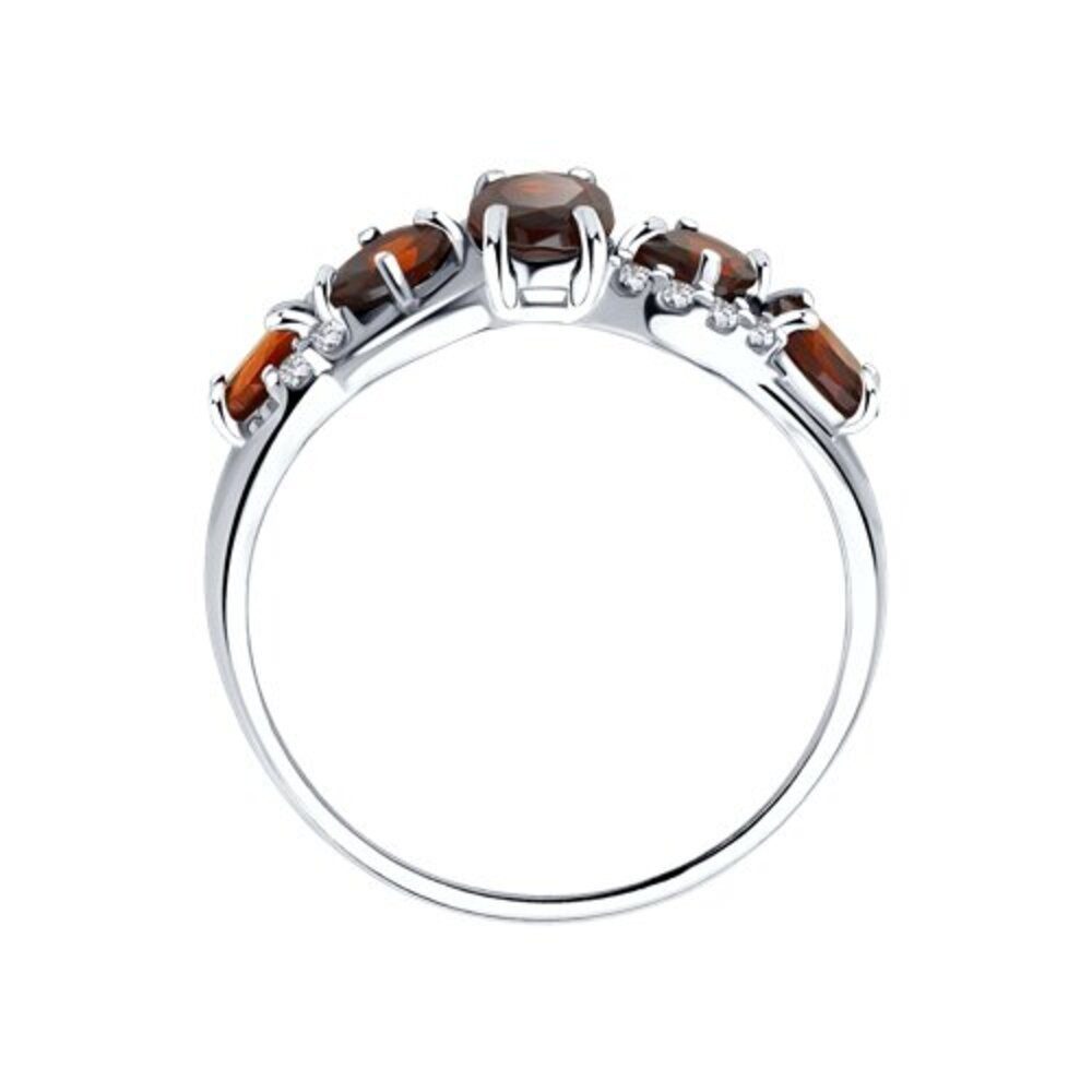 Secretforyou Fingerring Fingerring Ring 925 Silber Granat Zirkonia Echtschmuck – Bild 3 von 5