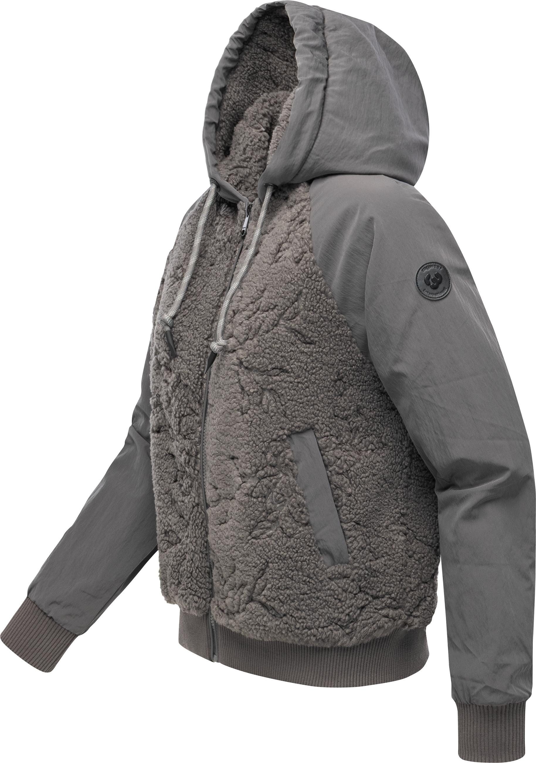 Ragwear Plüschjacke Talianita YOUMODO Leicht gefütterte Teddyjacke mit Kapuze