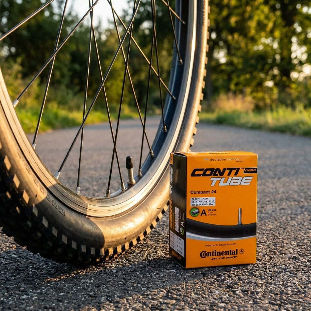 CONTINENTAL Fahrradschlauch Continental Schlauch Conti Compact 24 Zoll - 24x1.25-1.75 (32-47/507-5