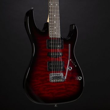 Ibanez E-Gitarre, Gio GRX70QA-TRB Transparent Red Burst, Gio GRX70QA-TRB Transparent Red Burst - E-Gitarre