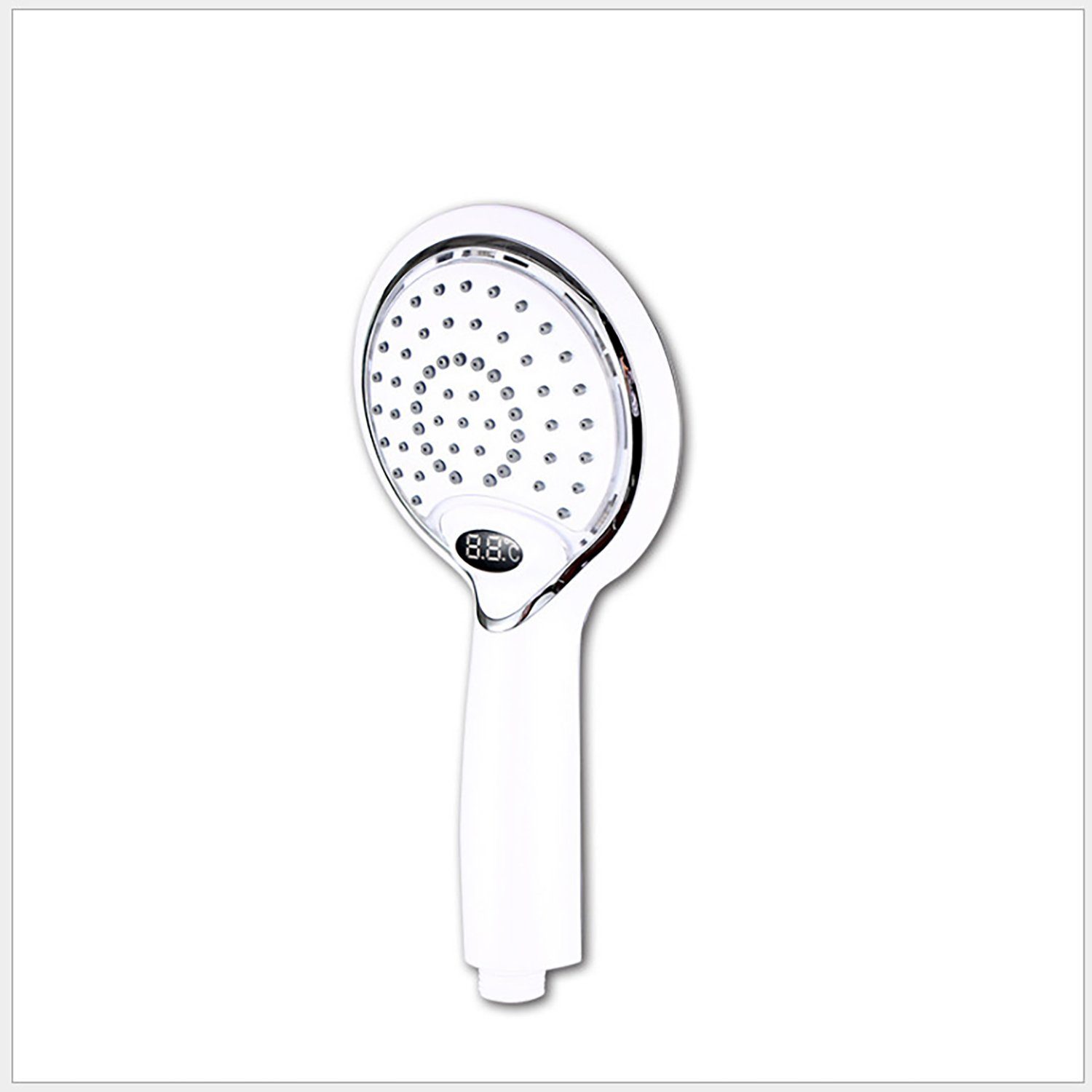 yozhiqu Regenduschkopf Duschkopf mit LED-Temperaturregelung und Digitalanzeige sowie Booster, LED-Duschkopf-Handgehaltene digitale Temperaturanzeige, Wassersparend