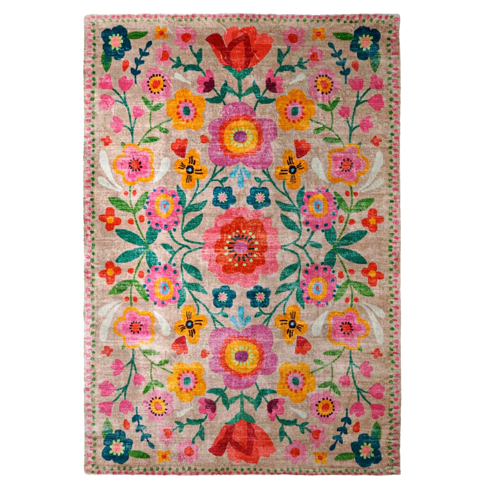 Vintagehaus Teppich Vintage Boho Teppich Blume 160 x 230 cm günstig online kaufen
