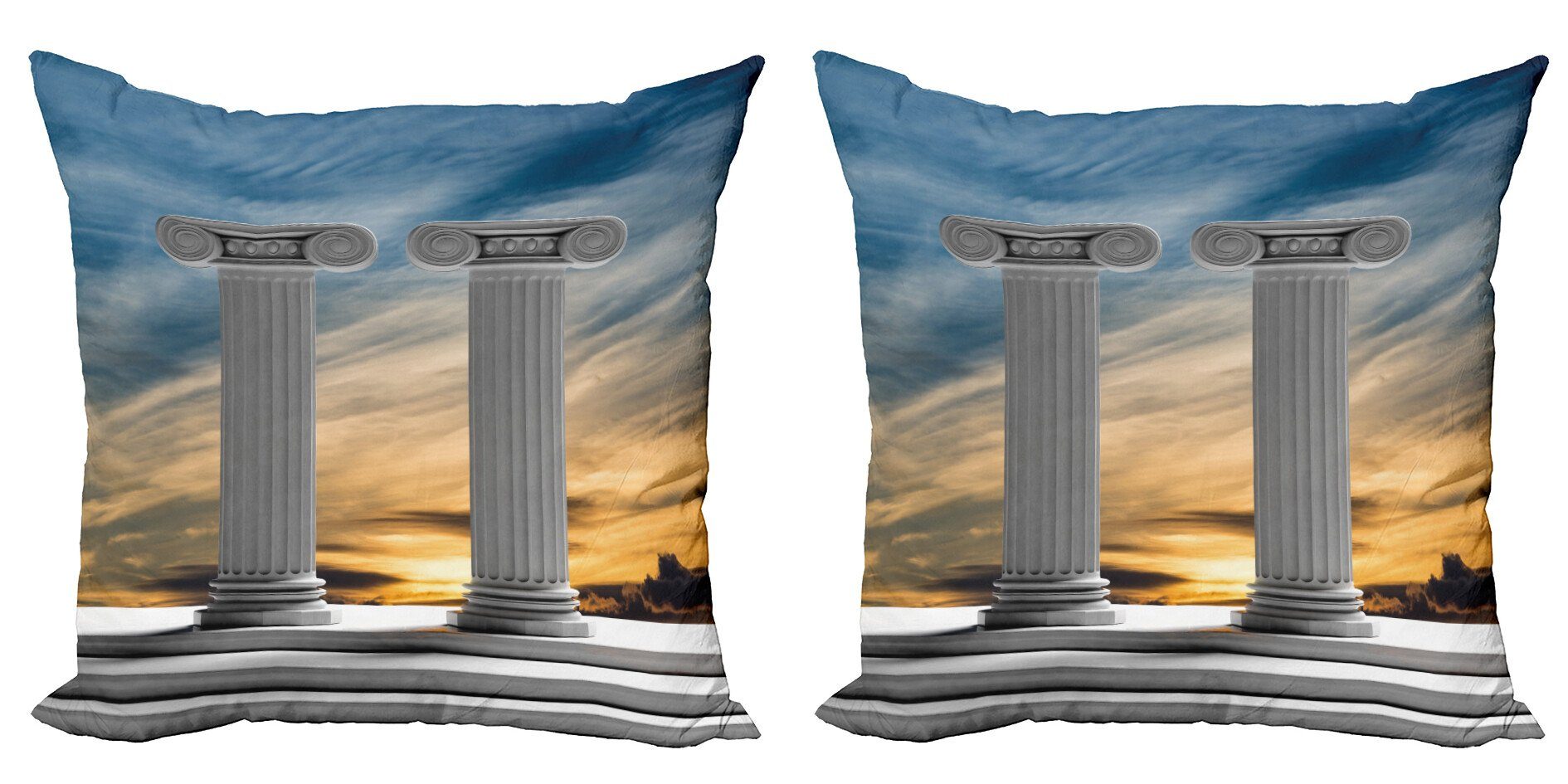 Kissenbezüge Modern Accent (2 Stück), Abakuhaus Digital Marmorsäulen Digitaldruck, Doppelseitiger
