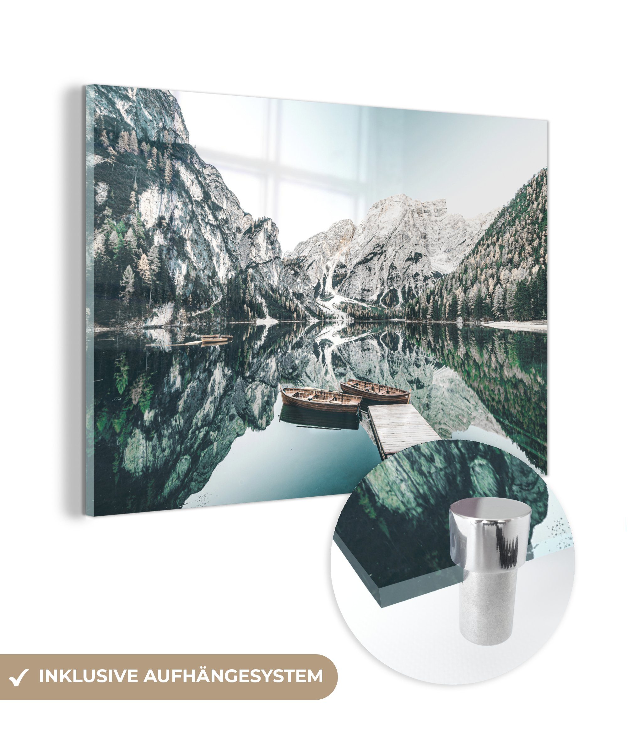 MuchoWow Acrylglasbild Landschaft - Boot - günstig online kaufen