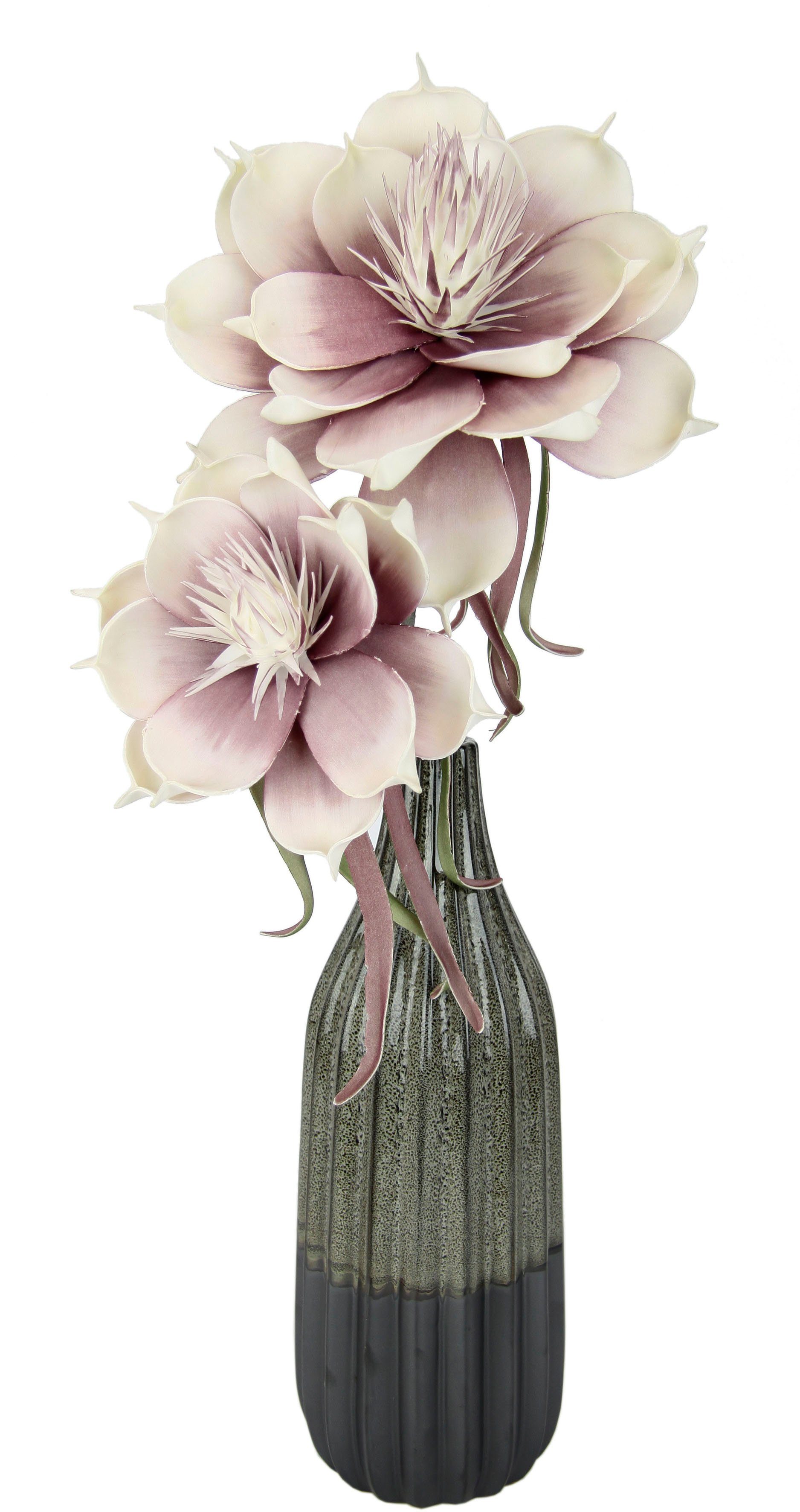 Kunstblume Magnolie, I.GE.A., Höhe 65 cm, Keramikvase In