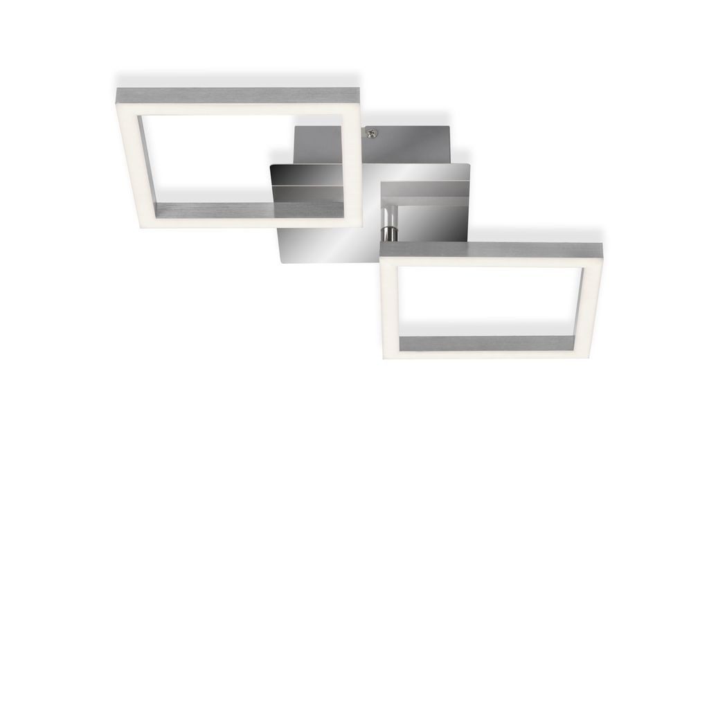 Briloner Leuchten LED Deckenleuchte 3207-018, LED fest integriert, 2700K - Extra-Warmweiß, Deckenlampe, 47x22,6x7,3cm, Chrom-Alu, 5,5W, Wohnzimmer, Schlafzimmer
