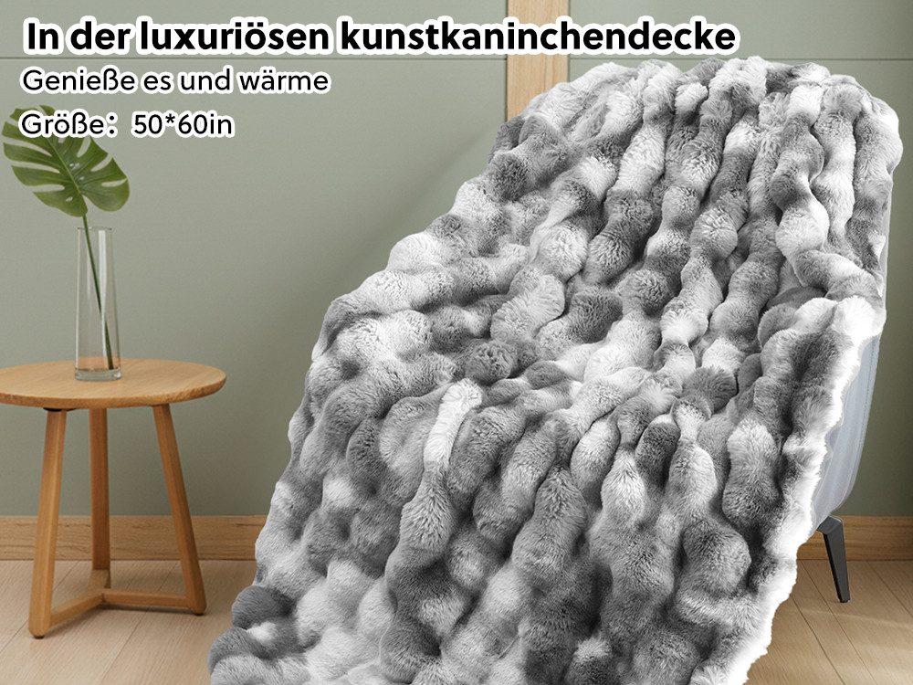 Wohndecke Kunstfell-Decke, Premium Kuscheldecke weich beidseitig, ORHOPUI, günstig online kaufen
