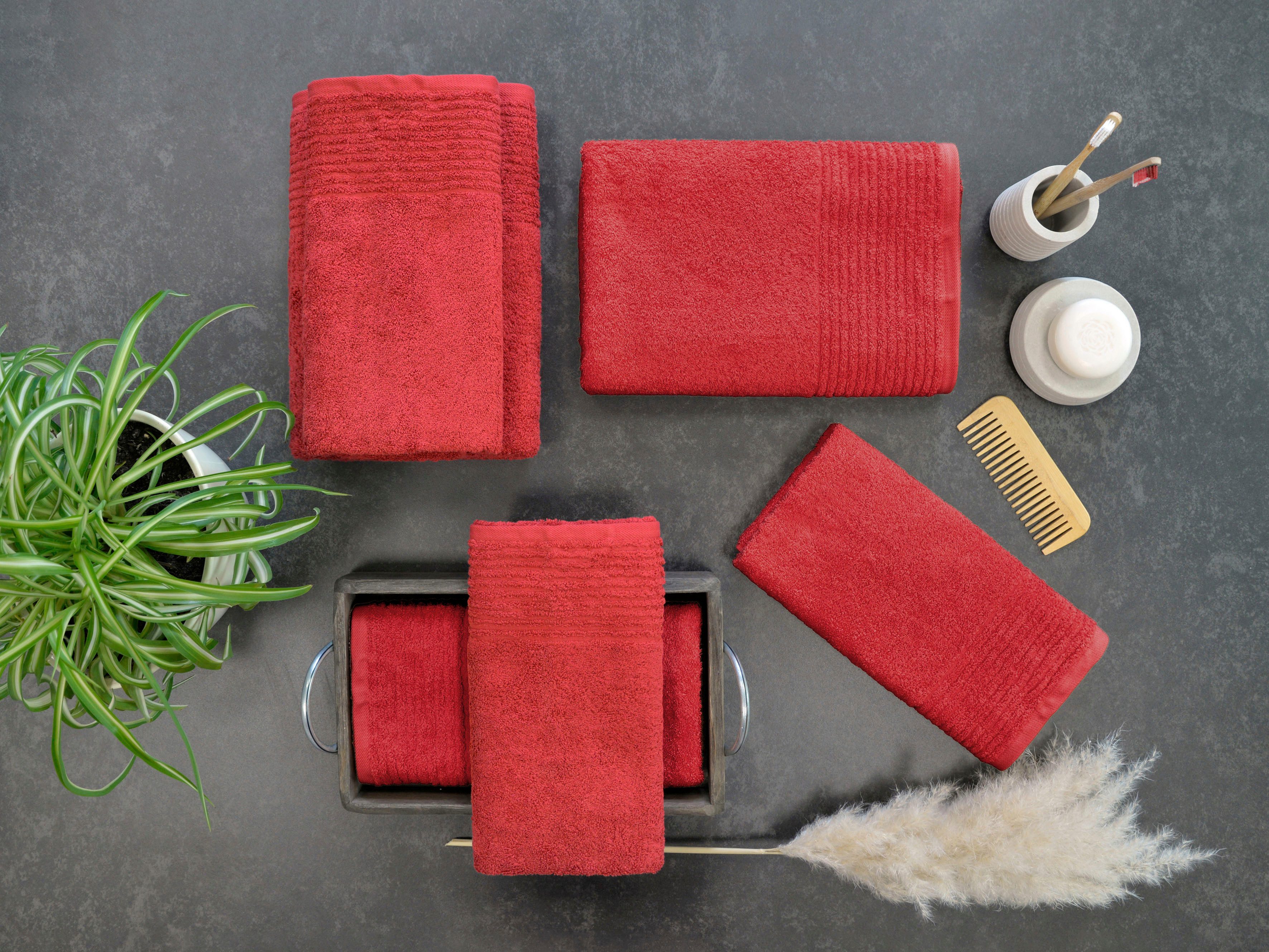 Dyckhoff Handtuch Set Brillant, Walkfrottee (Set, 6-St), mit Streifenbordür günstig online kaufen