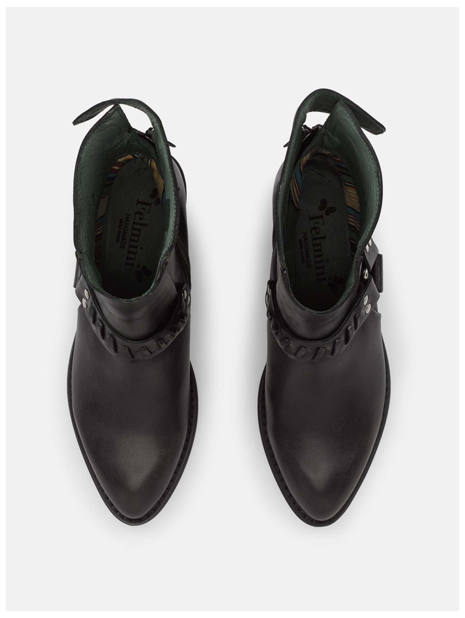 Felmini Stiefelette Leder . Cowboy Stiefelette