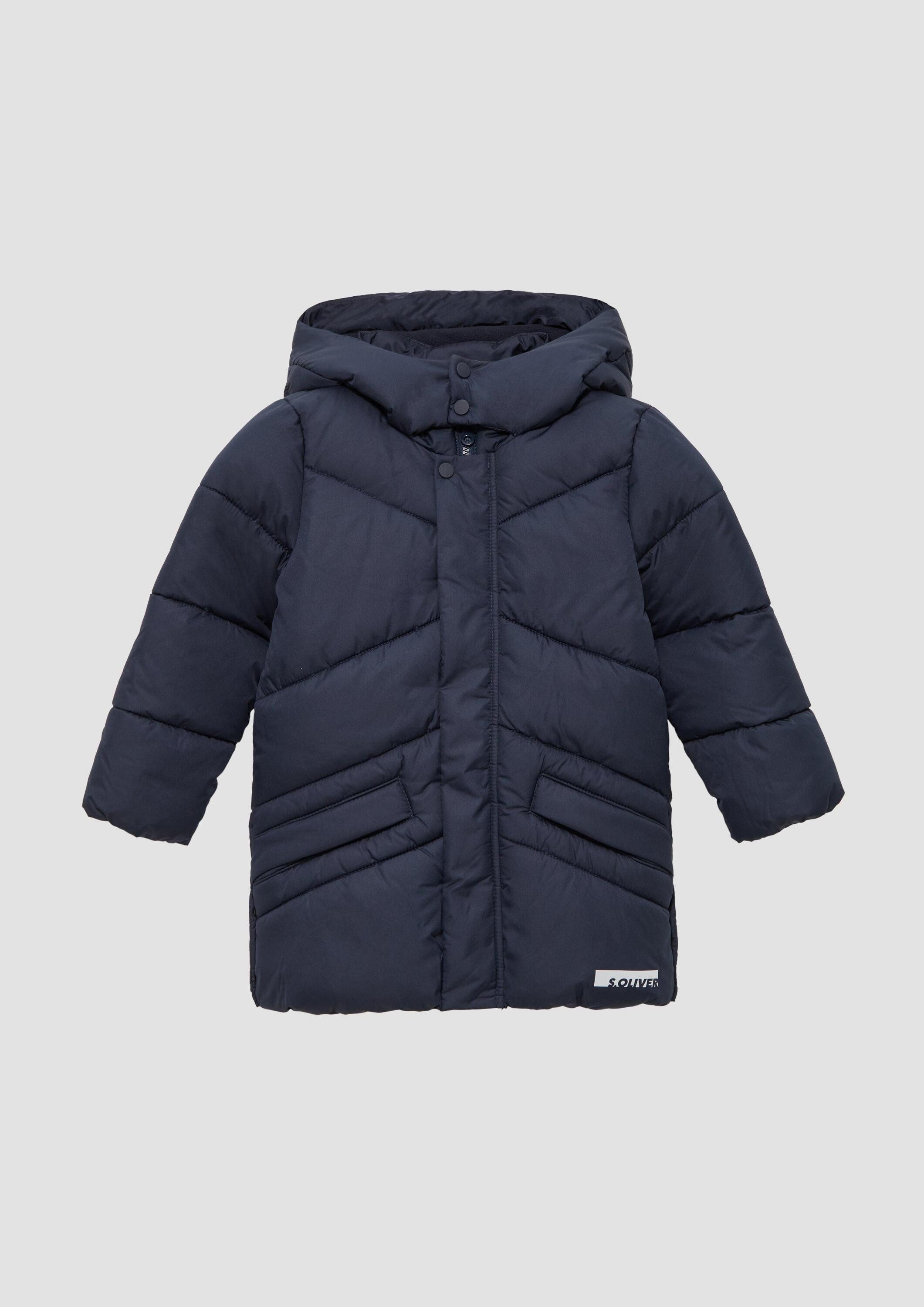 s.Oliver Wintermantel Outdoor-Mantel Wärmender Mantel mit Fleecefutter und fixierter Kapuze