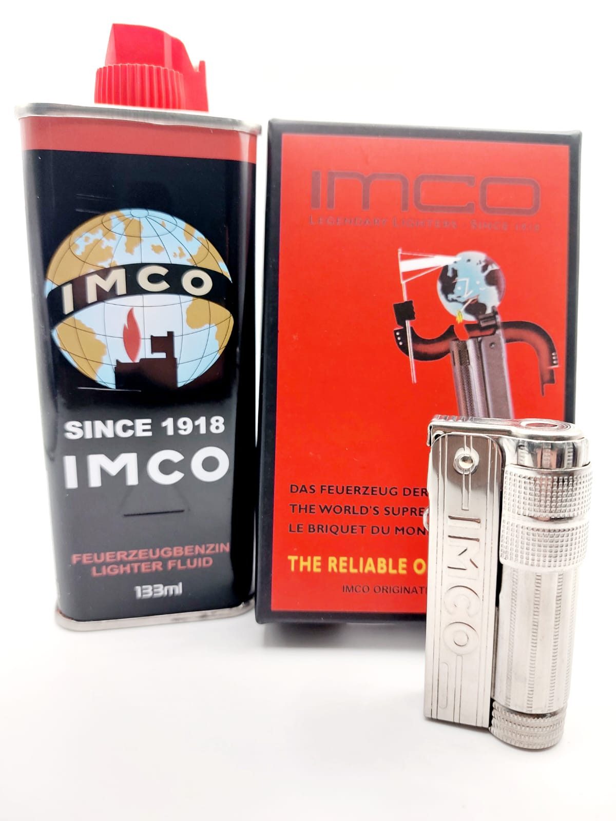 Feuerzeug Chrome Triplex Feuerzeug mit Logo neu ovp + 1 x Benzin