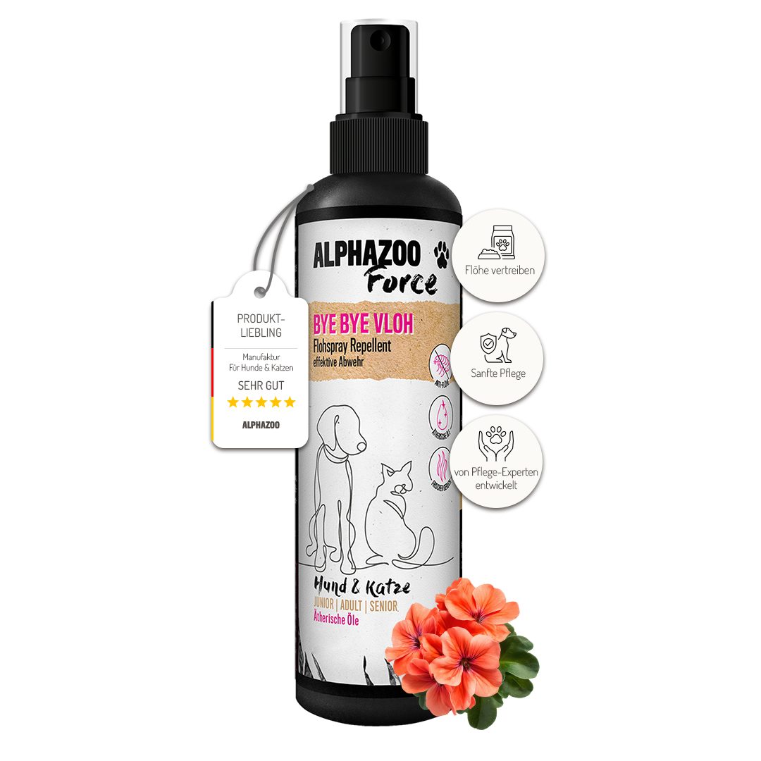 Zeckenschutzmittel ByeByeVloh Flohbefall Spray I Flohmittel Hunde