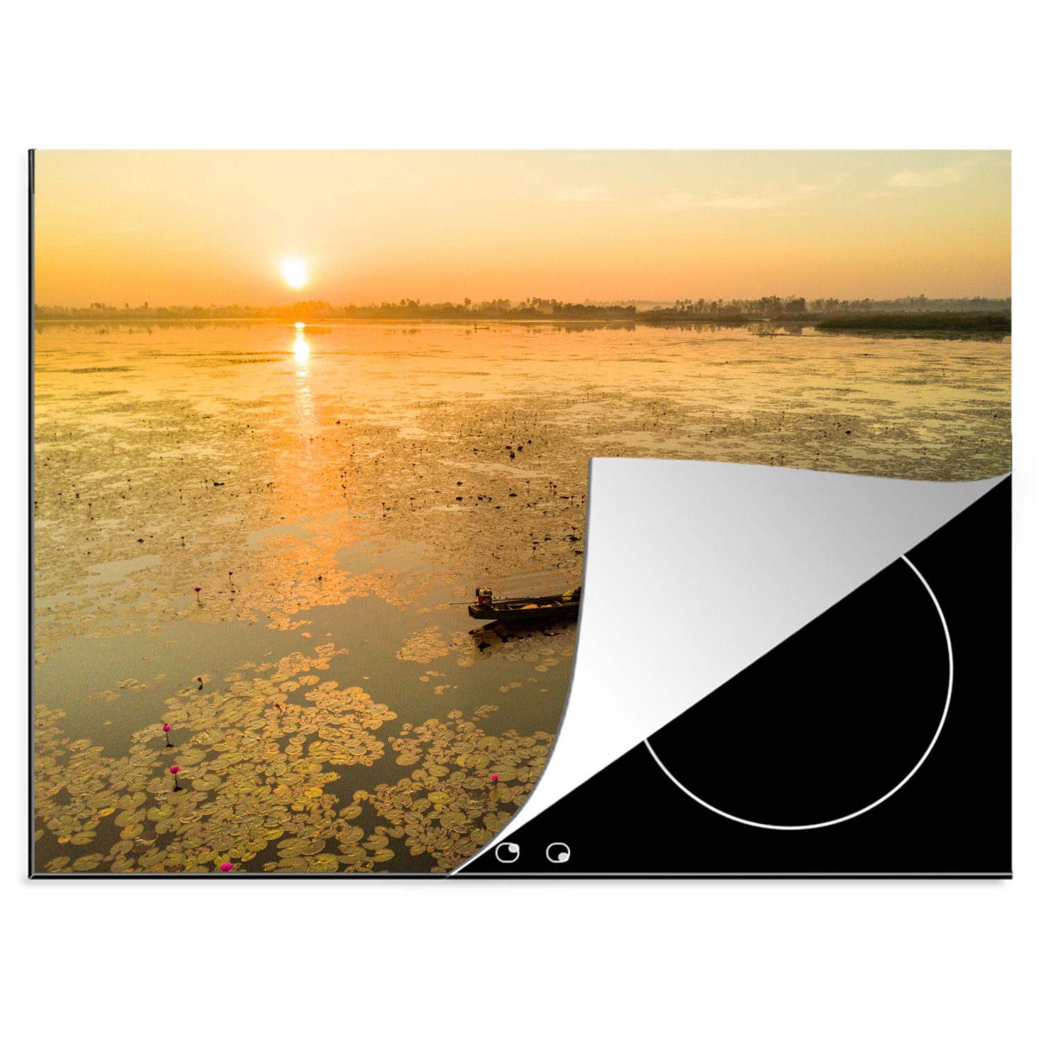 MuchoWow Herdblende-/Abdeckplatte Meer - Sonne - Thailand, Vinyl, (1 tlg), 70x52 cm, Mobile Arbeitsfläche nutzbar, Ceranfeldabdeckung