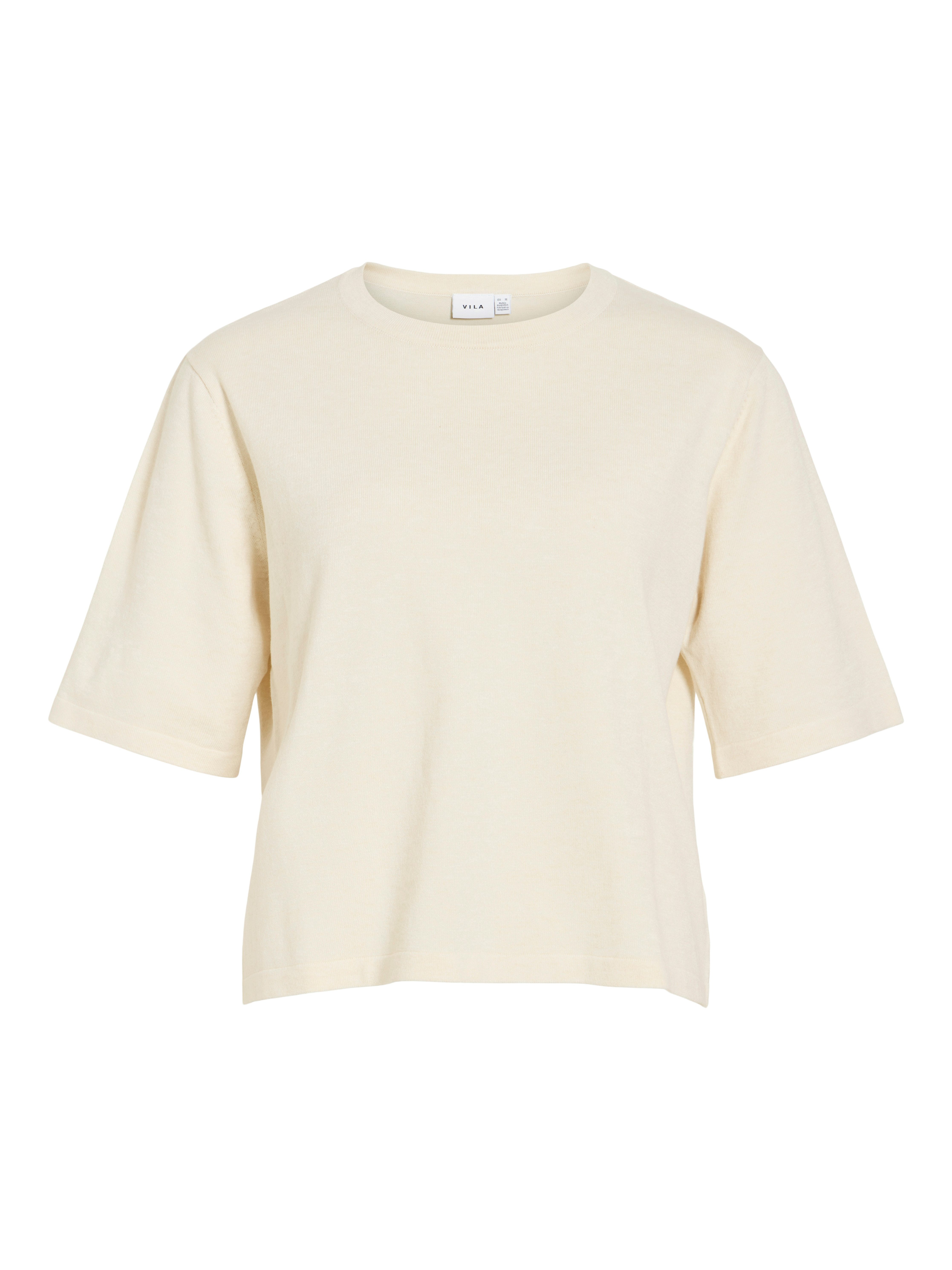 Vila Kurzarmpullover VIMALU O-NECK 2/4 KNIT TOP-NOOS