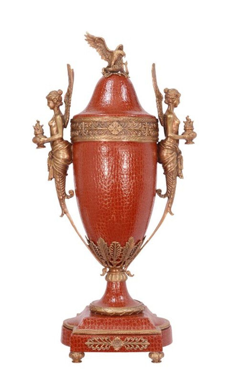 Casa Padrino Dekoobjekt Luxus Barock Porzellan Vase mit Deckel - Limited Edition
