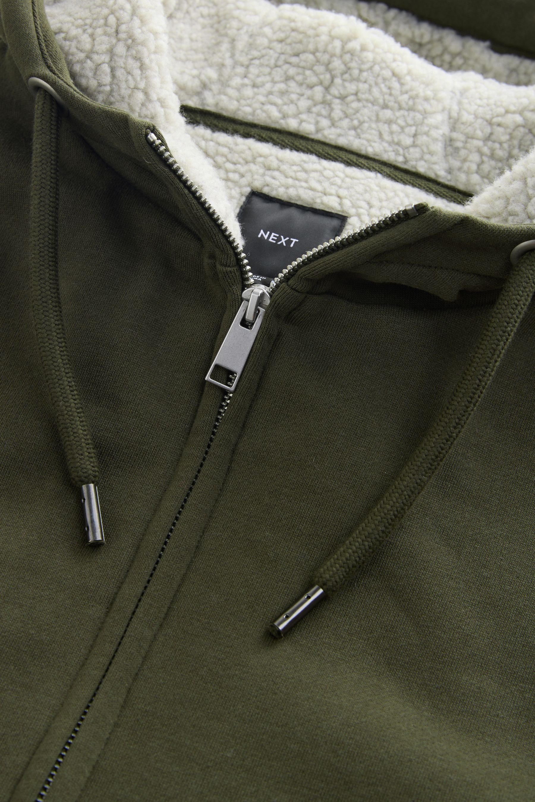 Next Kapuzenfleecejacke Kapuzenjacke mit Borg-Futter (1-St) günstig online kaufen