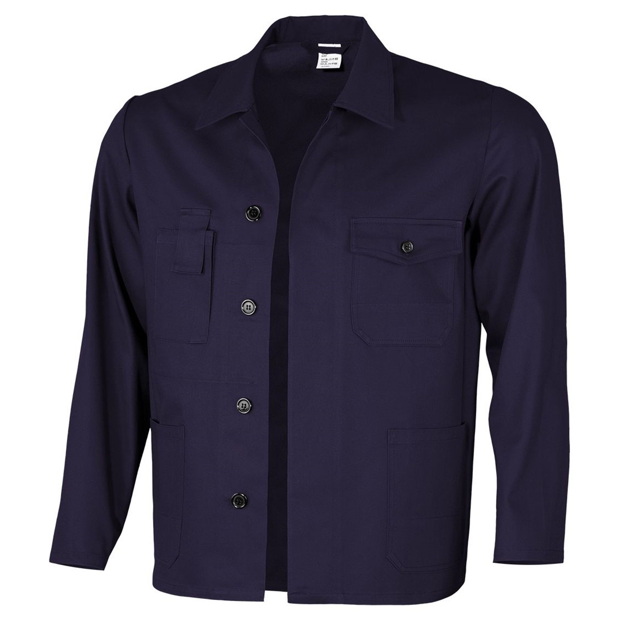 Qualitex Workwear Arbeitsjacke lange basic Werkstattjacke -BW 240 g - waschbar, aus reiner Baumwolle