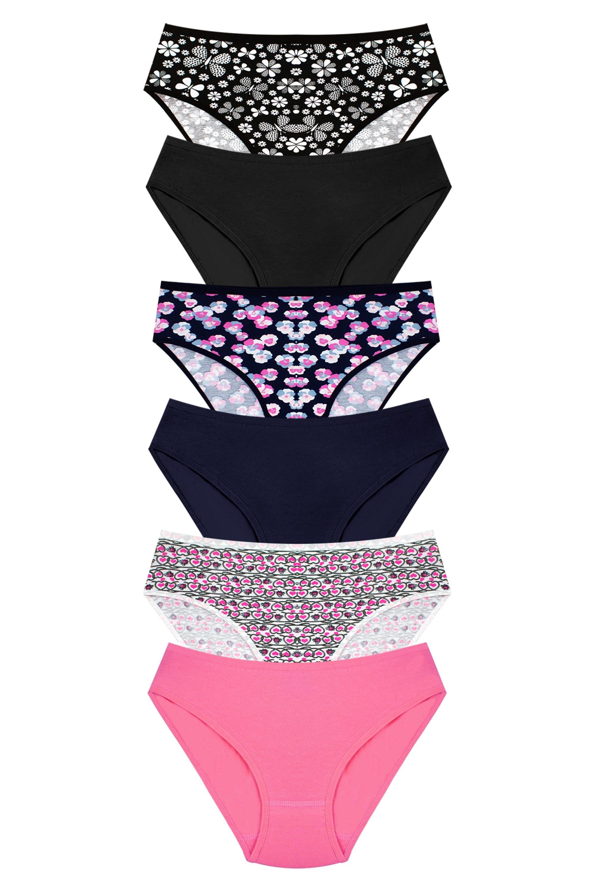 öts Slip Damen Baumwoll Bikini Slips 6er Pack