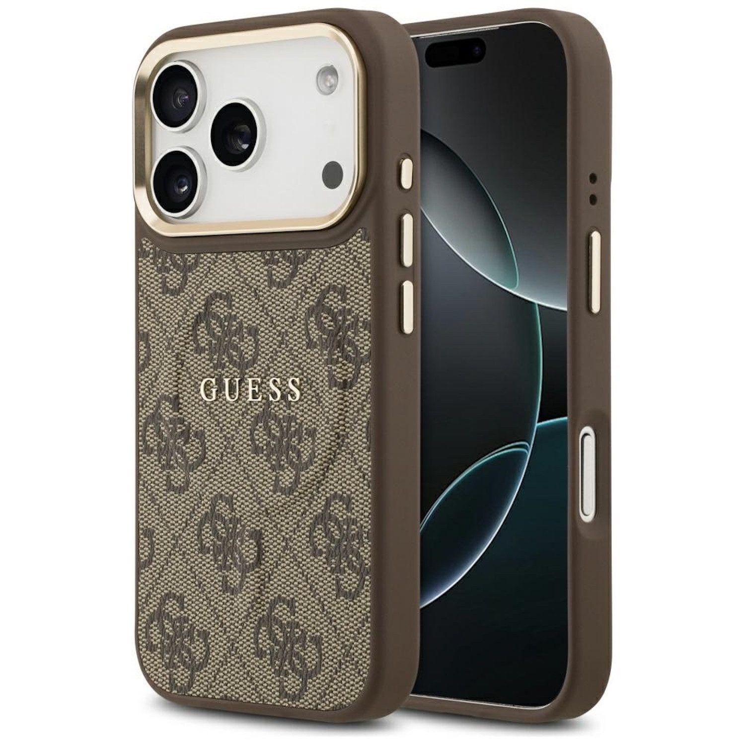Guess Smartphone-Hülle Guess Apple iPhone 17 Pro Max 4G PU Classic Logo MagSafe Schutzhülle