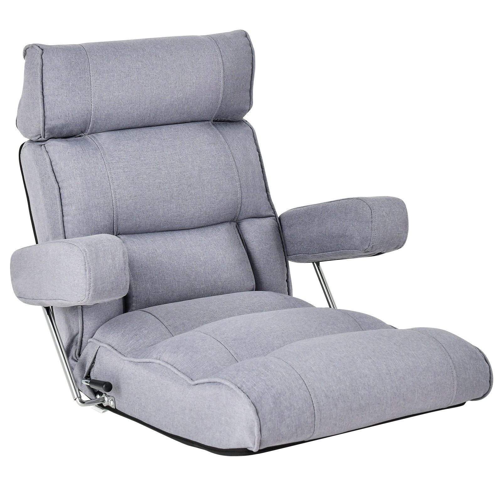 COSTWAY Relaxsessel, klappbares Bondensofa mit verstellbarer Rückenlehne, Armlehnen