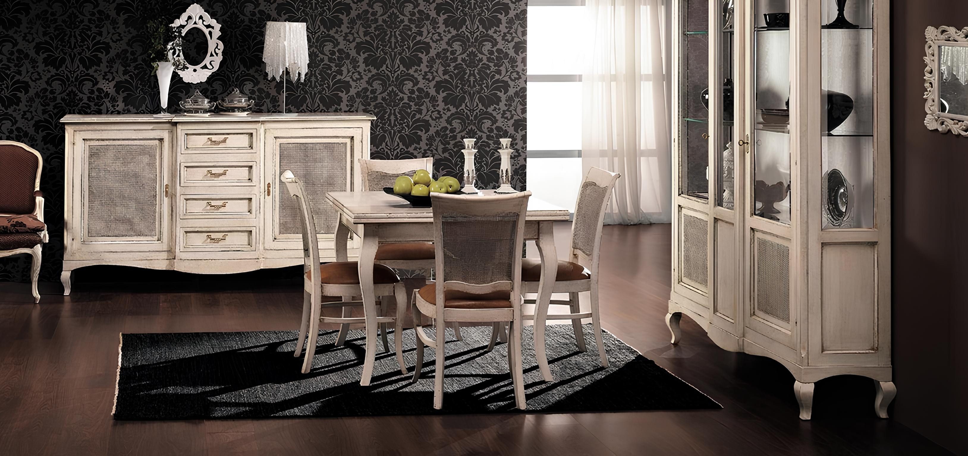 JVmoebel Esstisch Beige Antik Stil Massivholztisch im Art Deco-Design (Packung, 1-St., Tisch), Made in Europa