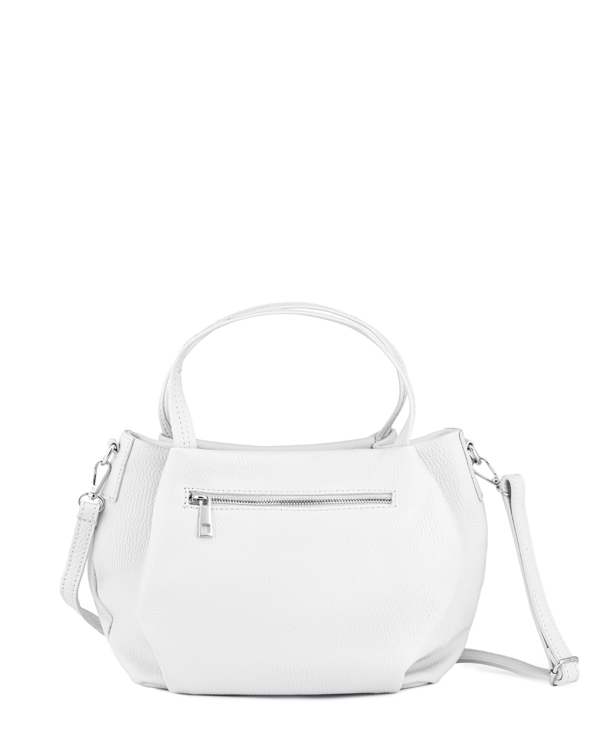 Caspar Henkeltasche Damen Leder Handtasche Schultertasche - PREMIUM LINE - Modell No.823, elegant, robust & unempfindlich - 100% Echtleder - Handmade in Italy
