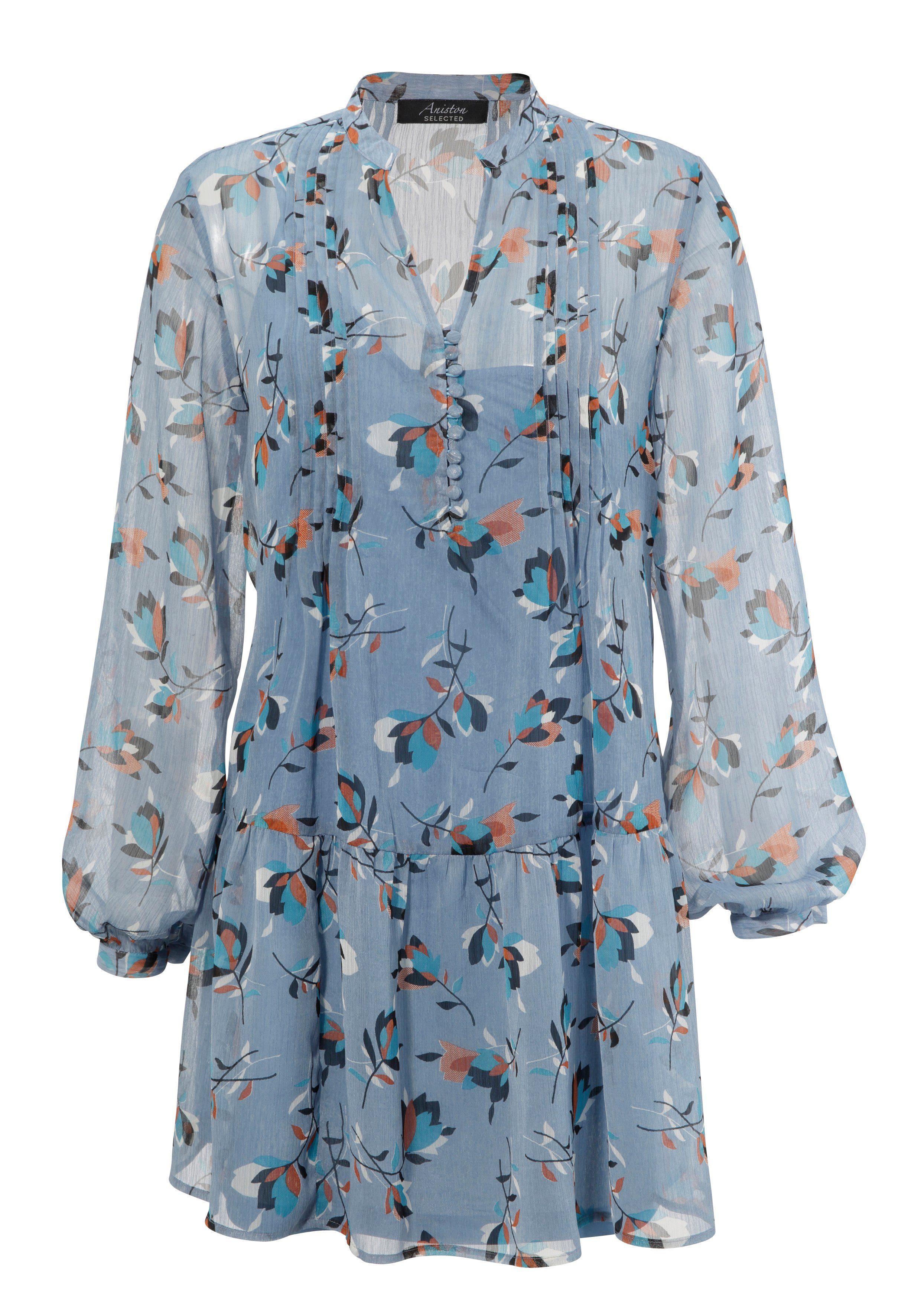Aniston SELECTED Longbluse mit dekorativer Biesenverzierung – Bild 5 von 5