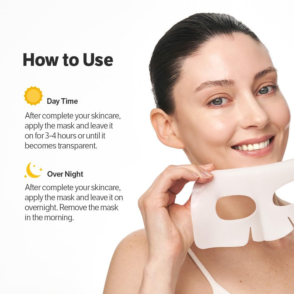 Sungboon Editor Gesichtsmaske Deep Collagen Power Boosting Mask – Koreanische Gesichtsmaske mit 2.160.000 ppb Kollagen, 9 Peptiden, Overnight & Tagespflege, für alle Hauttypen, 4 Masken à 37 g