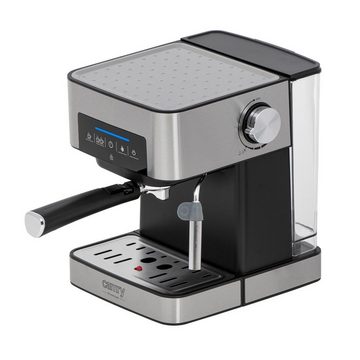 Camry Siebträgermaschine CR 4410, Druck-Kaffeemaschine, Espressomaschine, 15 bar, für Kaffee, Espresso und Cappuccino, Milchaufschäumer, Dampferzeugung, Abschaltautomatik