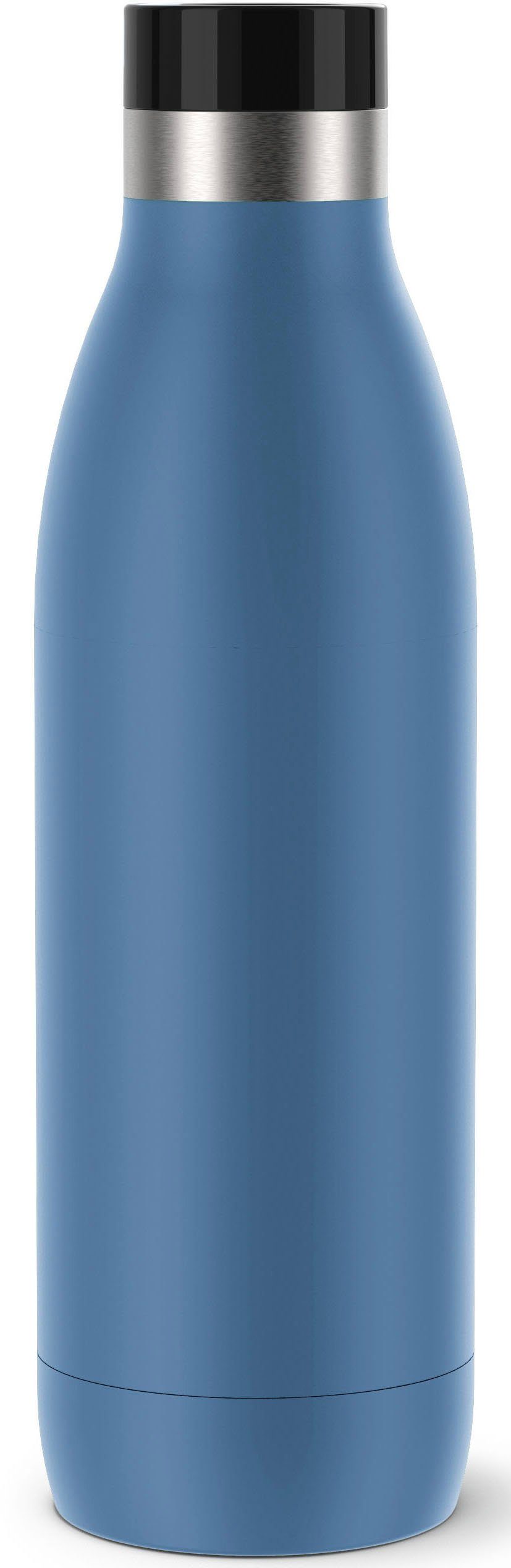 Emsa Isolierflasche Bludrop, Quick-Press Verschluss, h 360° Trinkgenuss, L 0,7 12 Blau h kühl, 24 warm