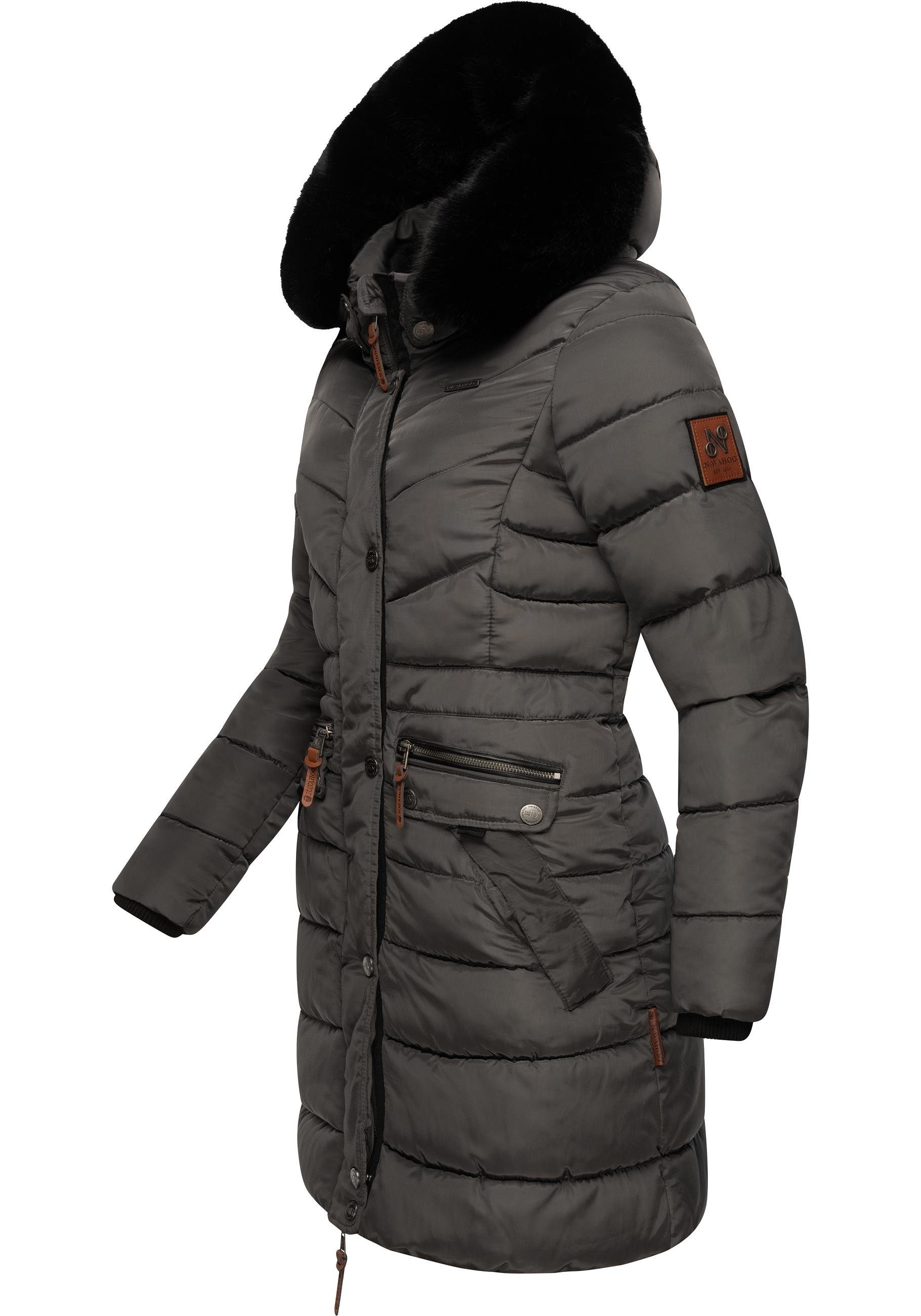 Navahoo Steppmantel "Paula" stylischer Winter Parka m. edlem Fellimitat günstig online kaufen