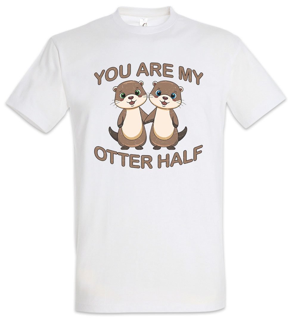 Urban Backwoods Print-Shirt You Are My Otter Half Herren T-Shirt Liebe Paar Couple Bessere Hälfte (1-tlg) Wildlife lontra Nutria Fischotter