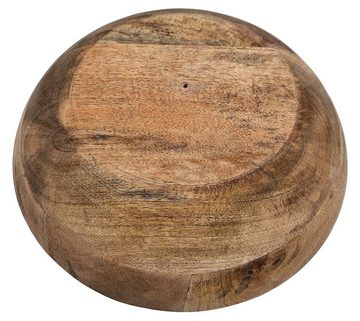 Meinposten Dekoschale Holzschale Mangoholz rund Schale für Lebensmittel natur braun Ø 30 cm (1 St)