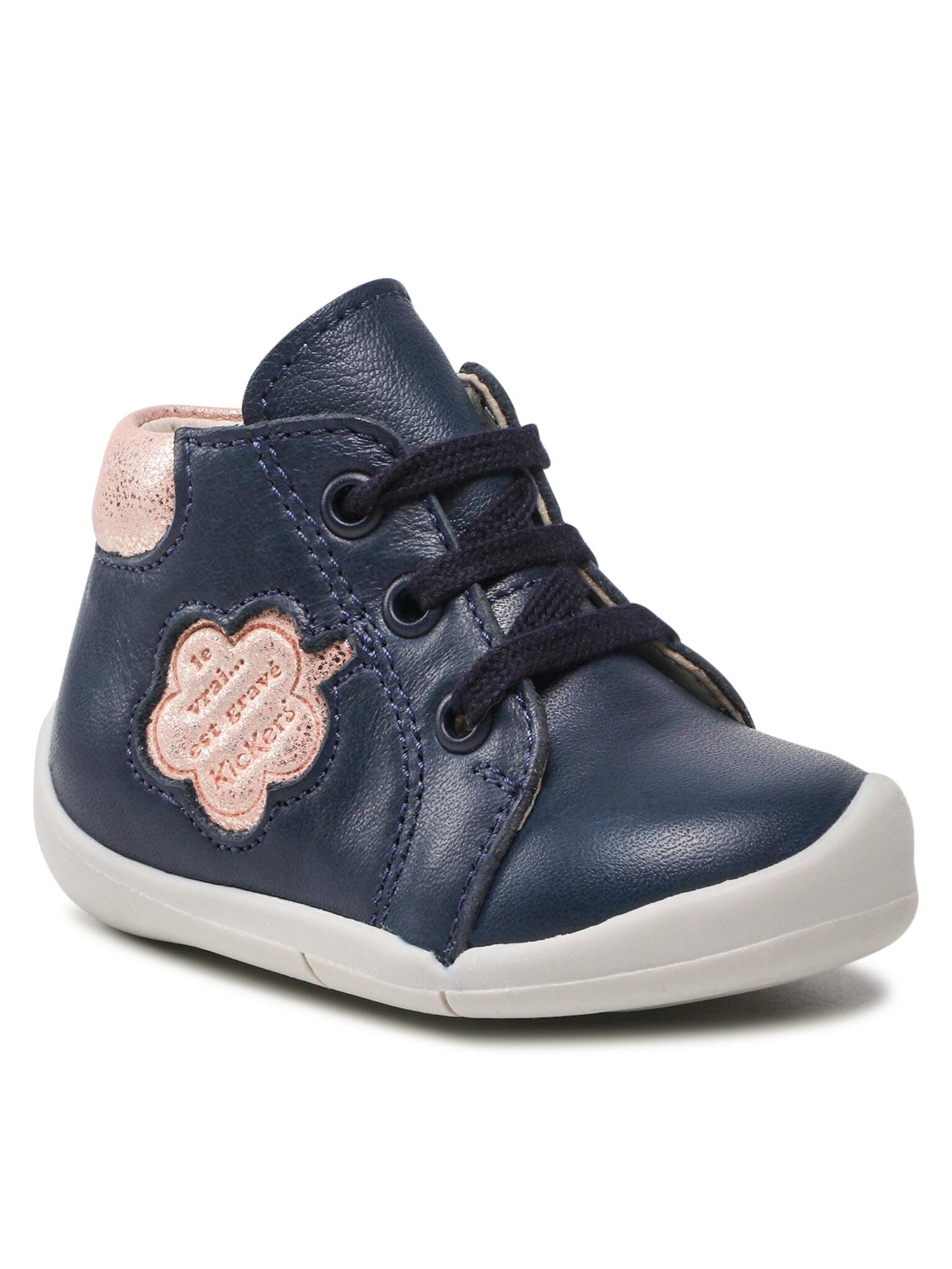 Kickers Schnürschuhe Waouk 858383-10 Marine Rose Metallise 102 Schnürschuh