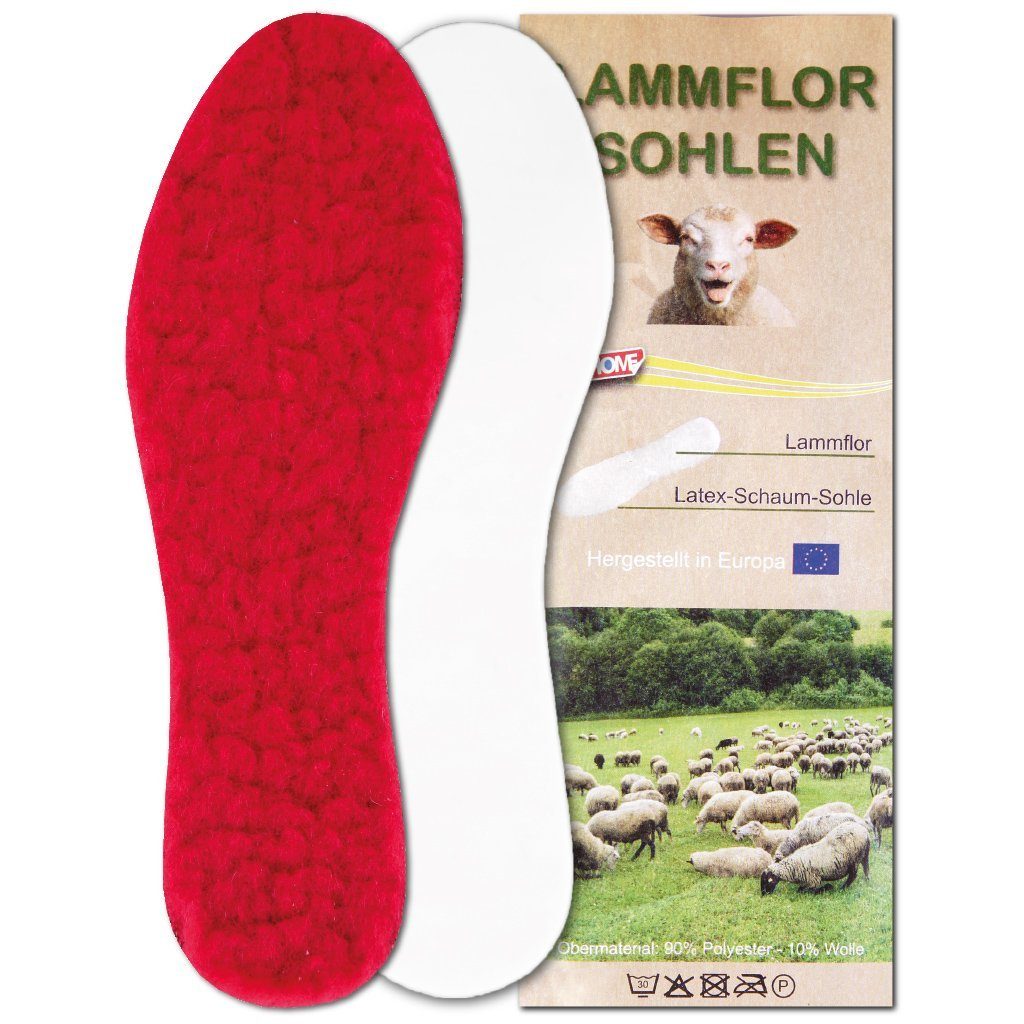 Pro Home Einlegesohlen Lammflor Schuheinlagen (1-tlg), Fußbett (Zuschneidbar) für alle Altersklassen geeignet
