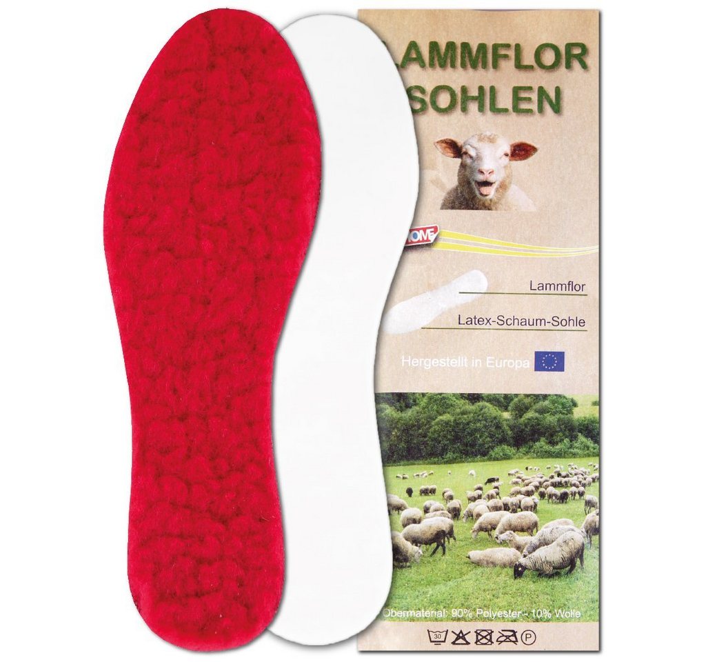 Pro Home Einlegesohlen Lammflor Schuheinlagen (1-tlg), Fußbett (Zuschneidbar) für alle Altersklassen geeignet